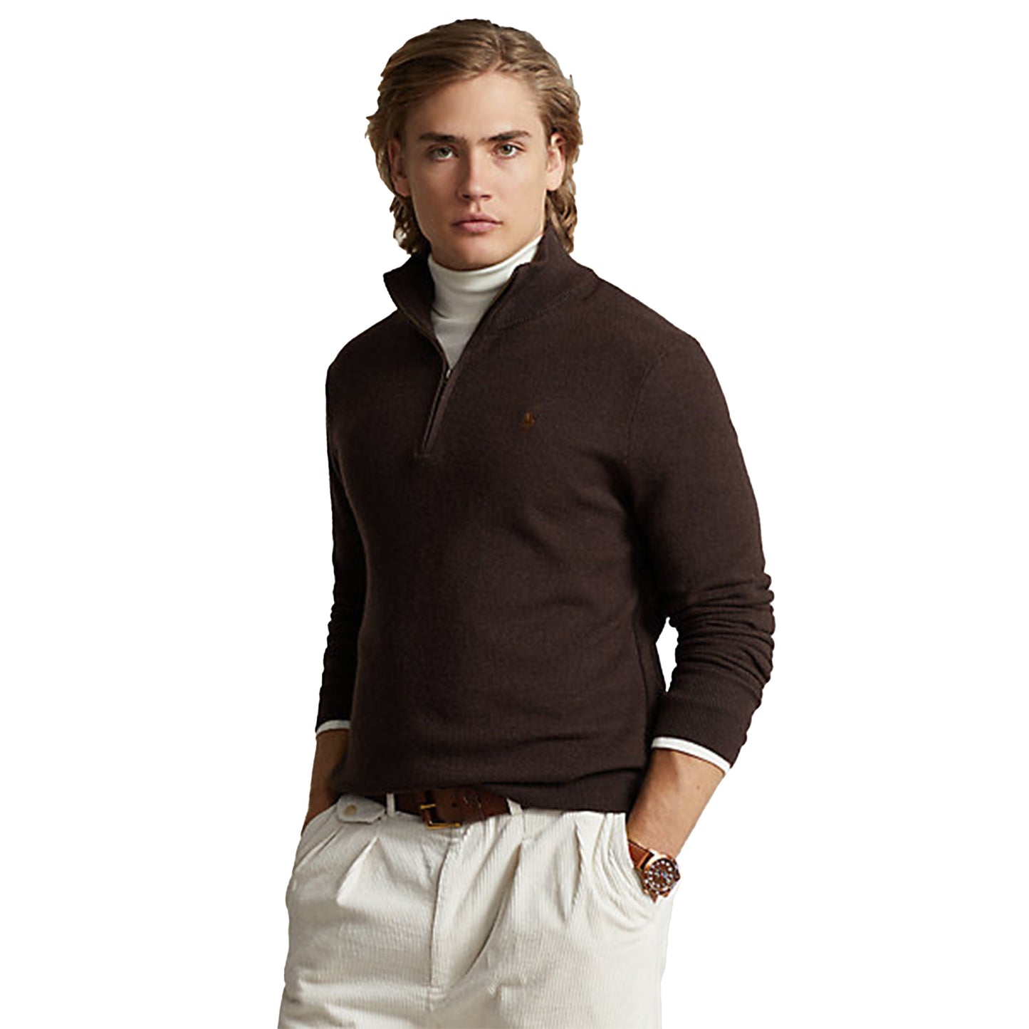 Polo Ralph Lauren Washable Wool Quarter Zip Jumper