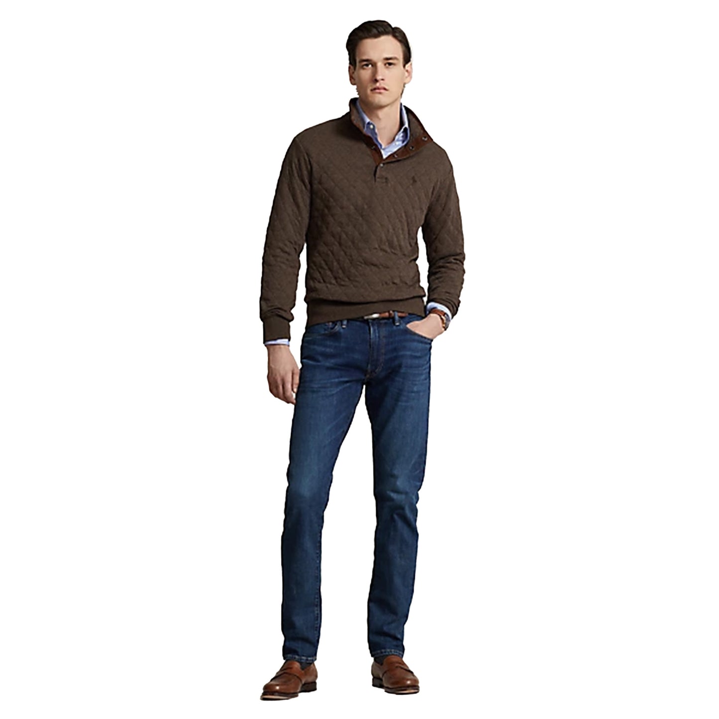 Polo Ralph Lauren Quilted Double-Knit Jersey Pullover