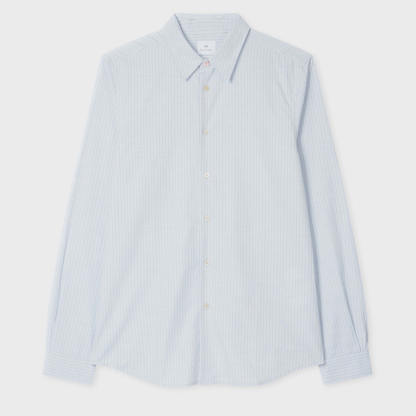Paul Smith Tailored-Fit Light Blue Melange Stripe Shirt