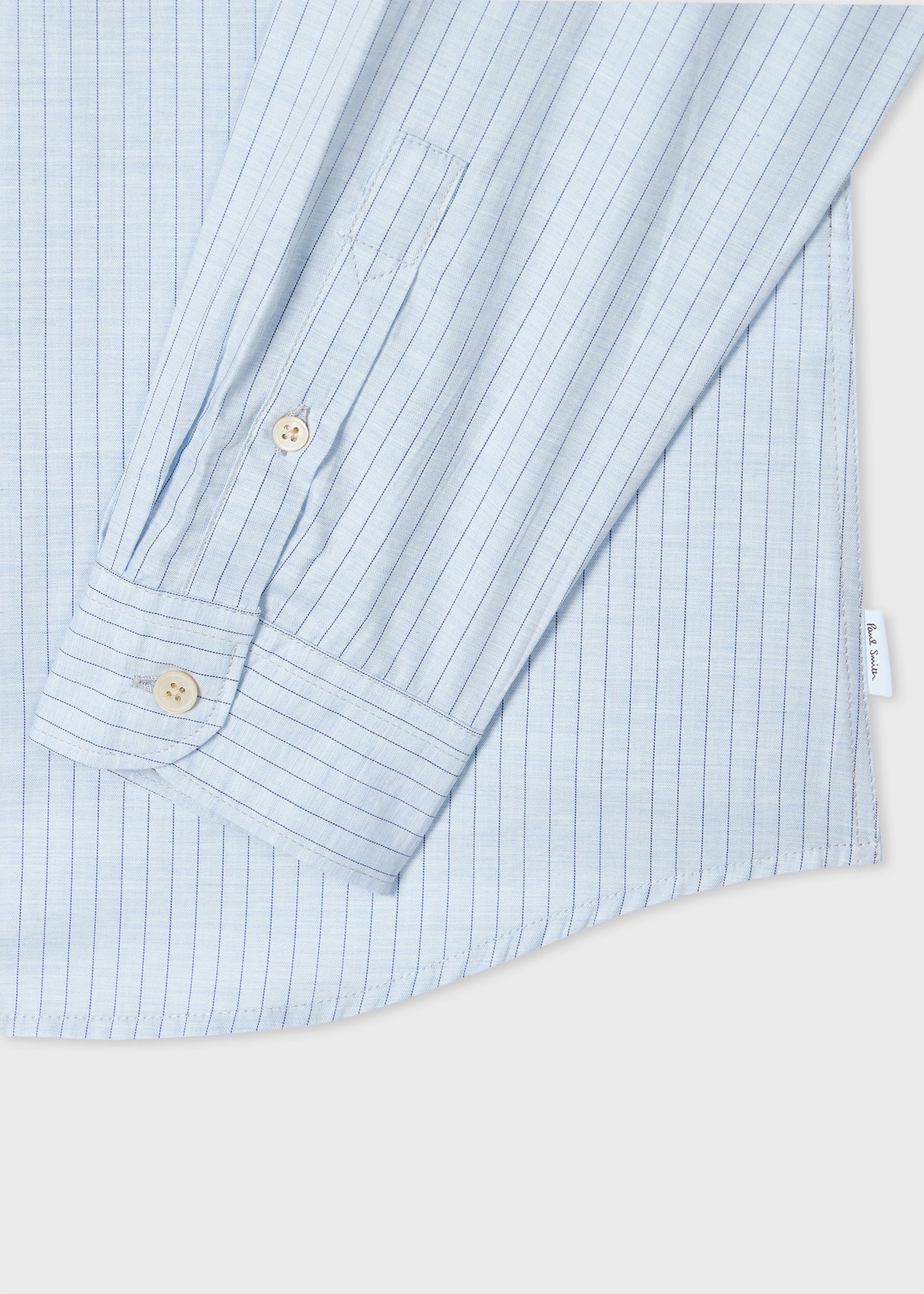Paul Smith Tailored-Fit Light Blue Melange Stripe Shirt