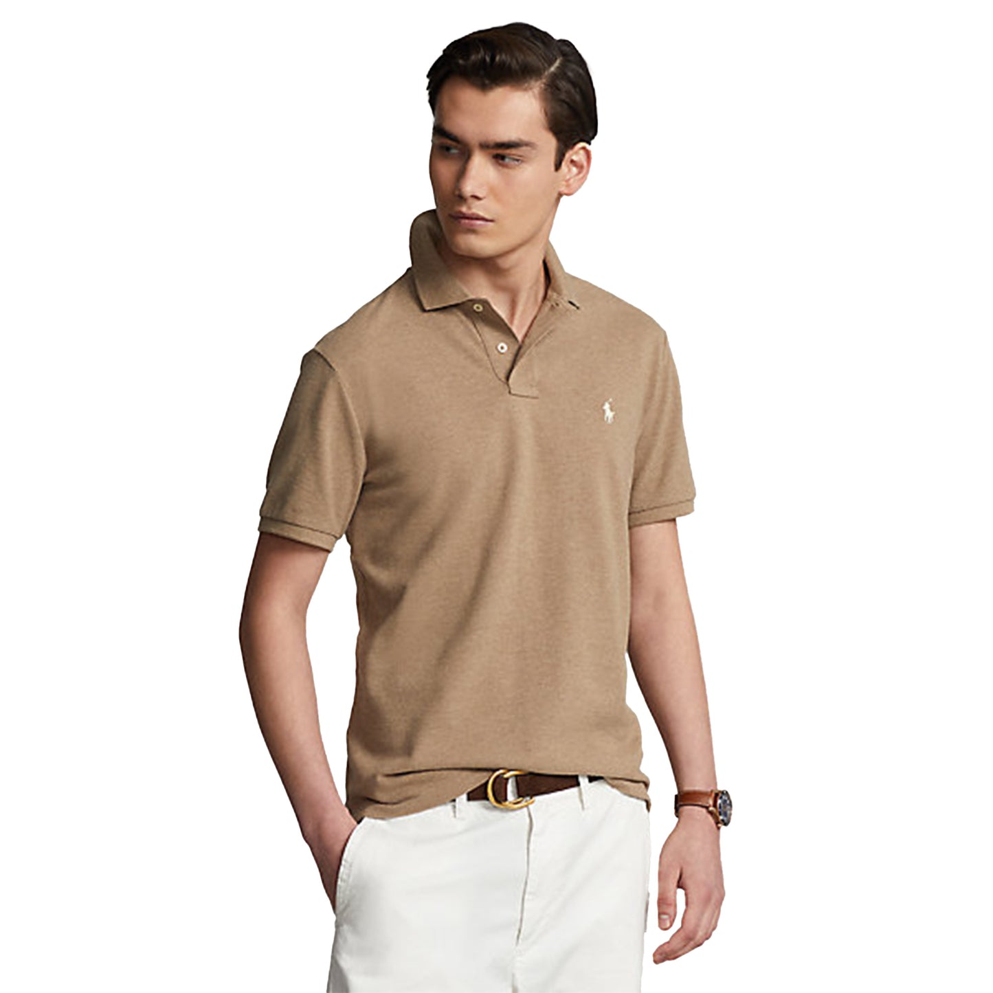 Polo Ralph Lauren Custom Slim Fit Mesh Polo Shirt