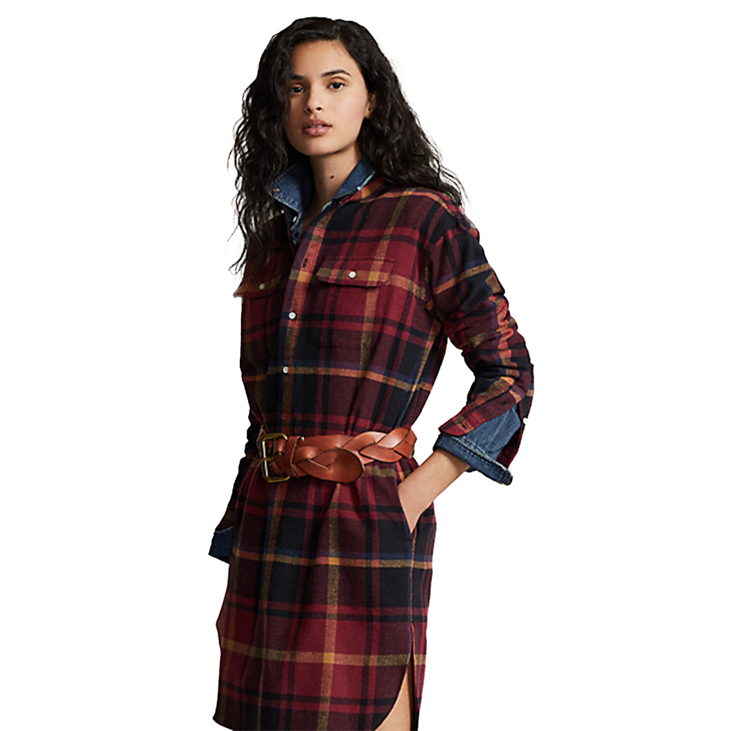 Polo Ralph Lauren Plaid Cotton Twill Shirtdress