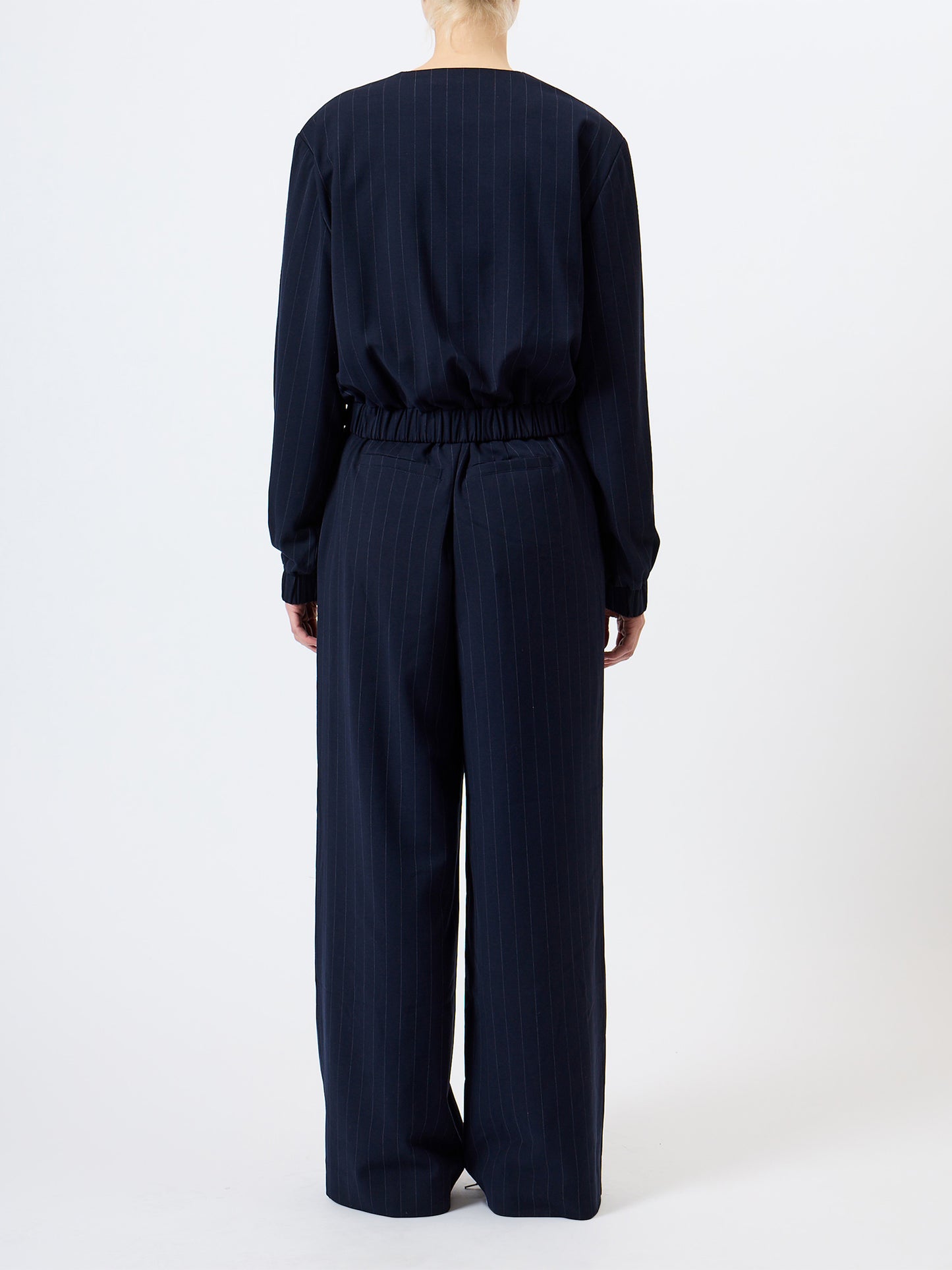 French Connection Alia Pinstripe Bomber Jacket