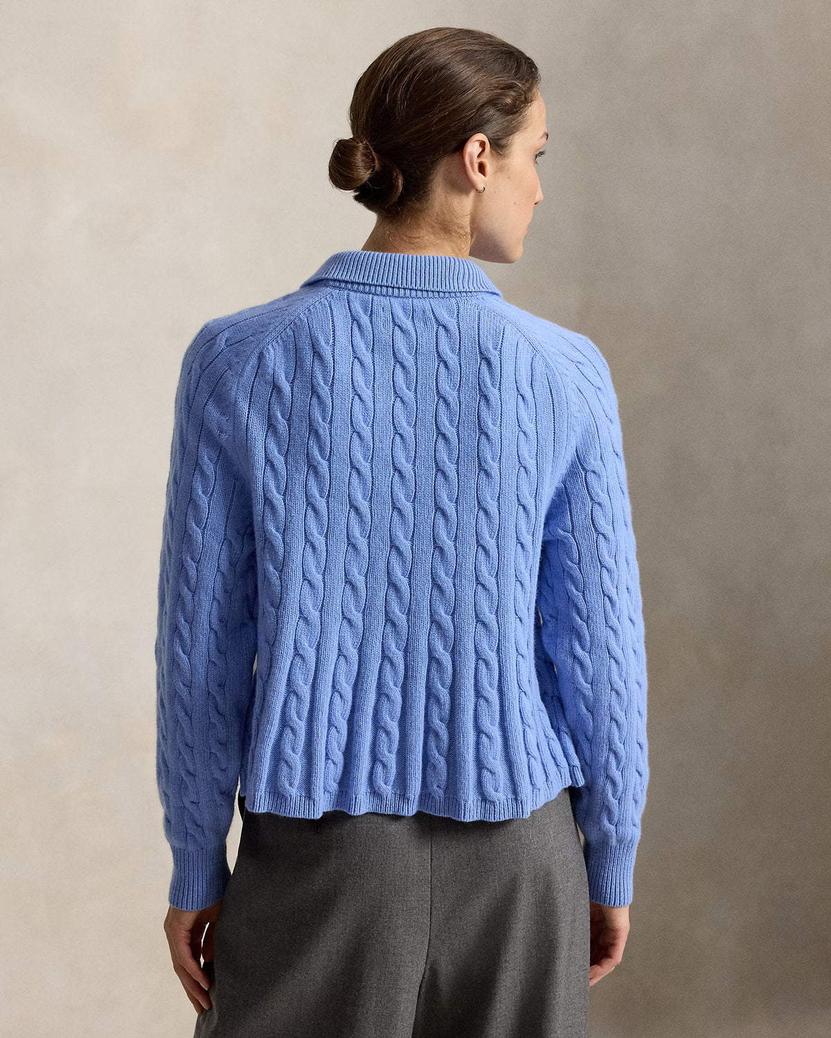 Polo Ralph Lauren Cable Wool-Cashmere Peplum Jumper
