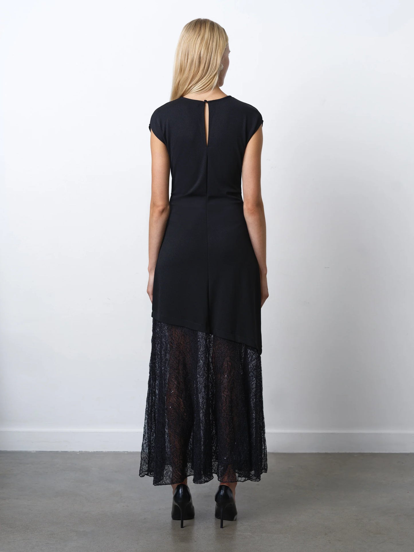 French Connection Valetta Lace Sequin Mix Dress