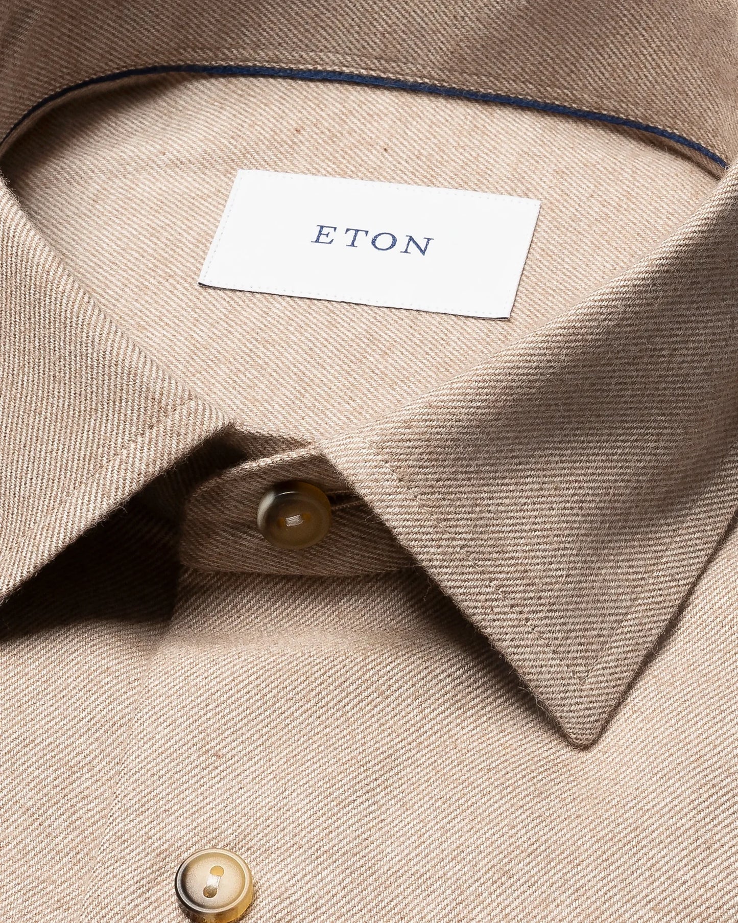 Eton Solid Flannel Shirt