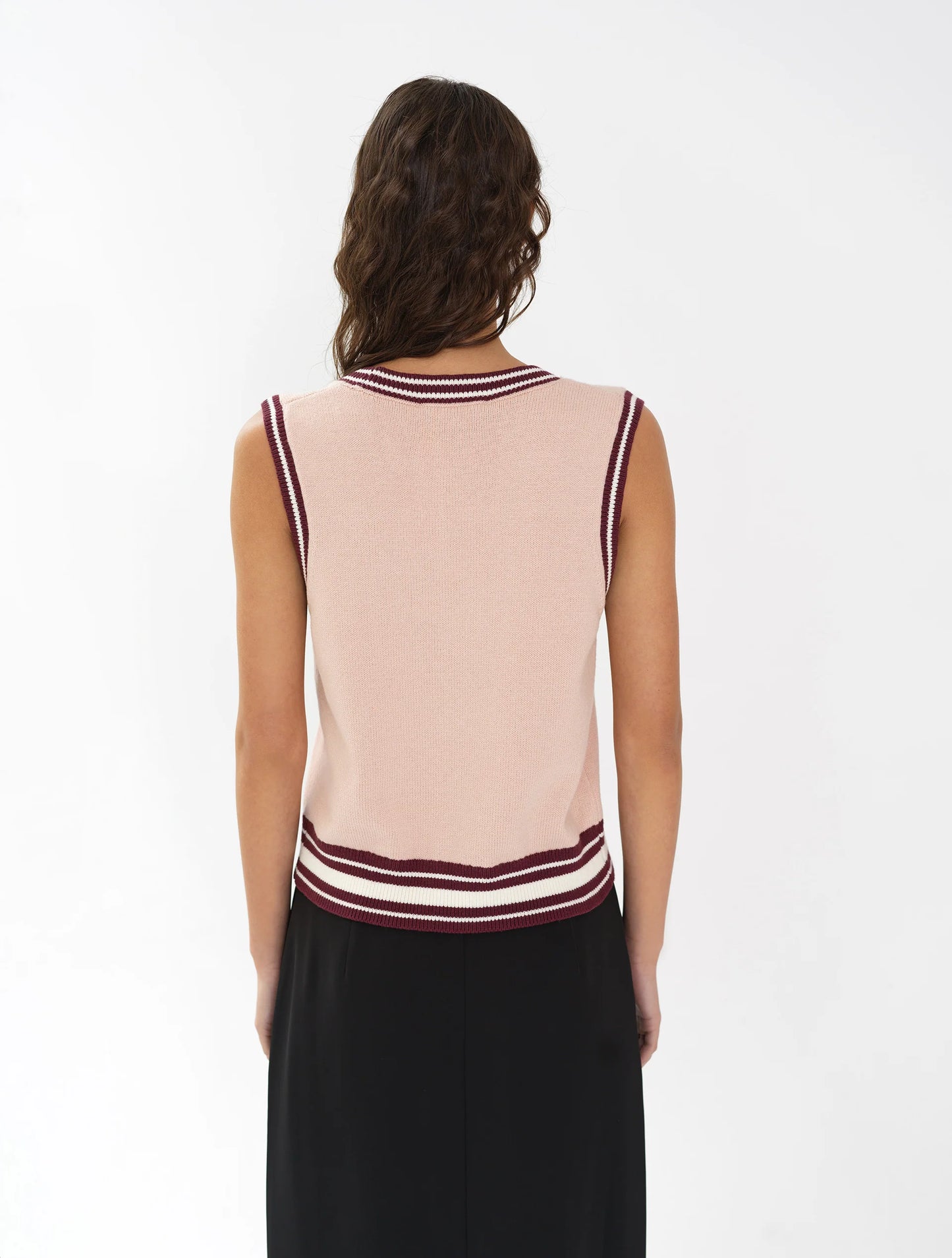 French ConnectionJunie Knit Button Through Striped Vest