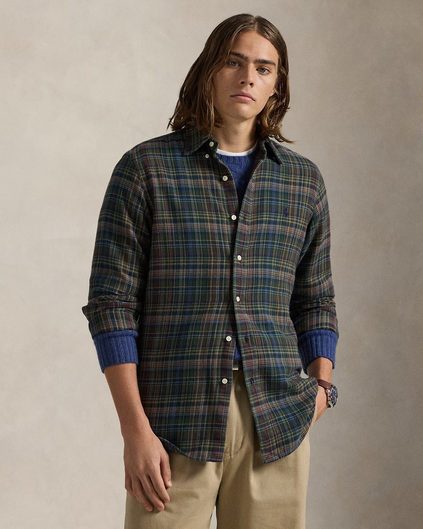 Polo Ralph Lauren Custom Fit Plaid Brushed Flannel Shirt
