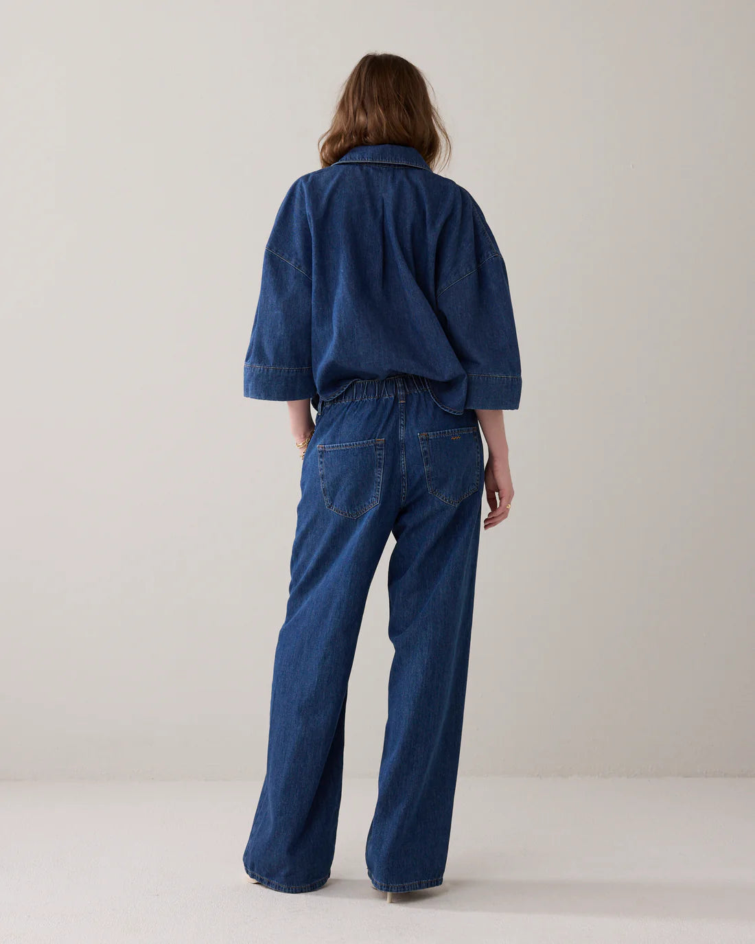 Summum Denim Wide Leg Trousers