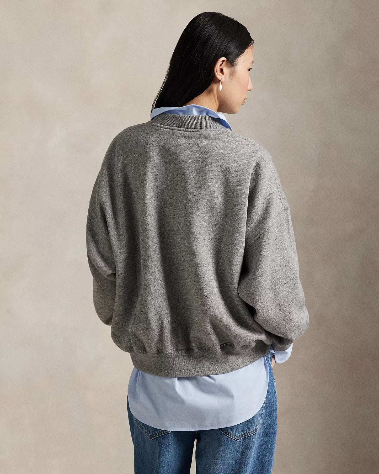 Polo Ralph Lauren Embroidered-Crest Fleece Crewneck