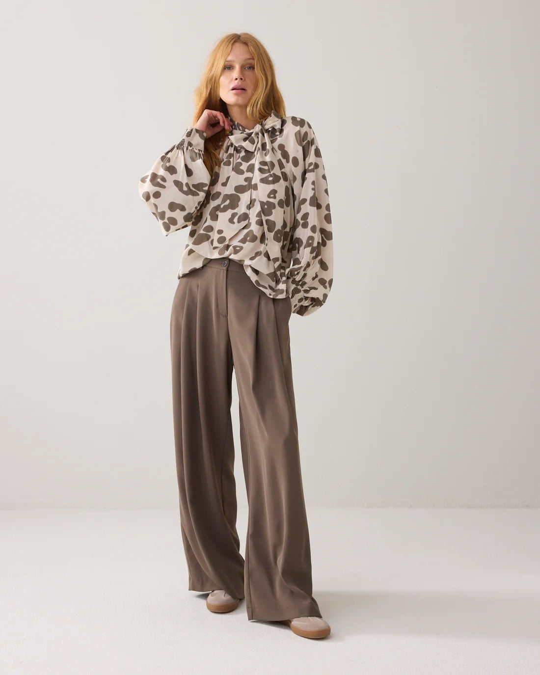 Summum Flared Trousers with Press Crease