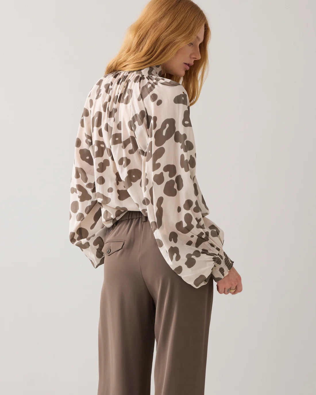Summum Flared Trousers with Press Crease