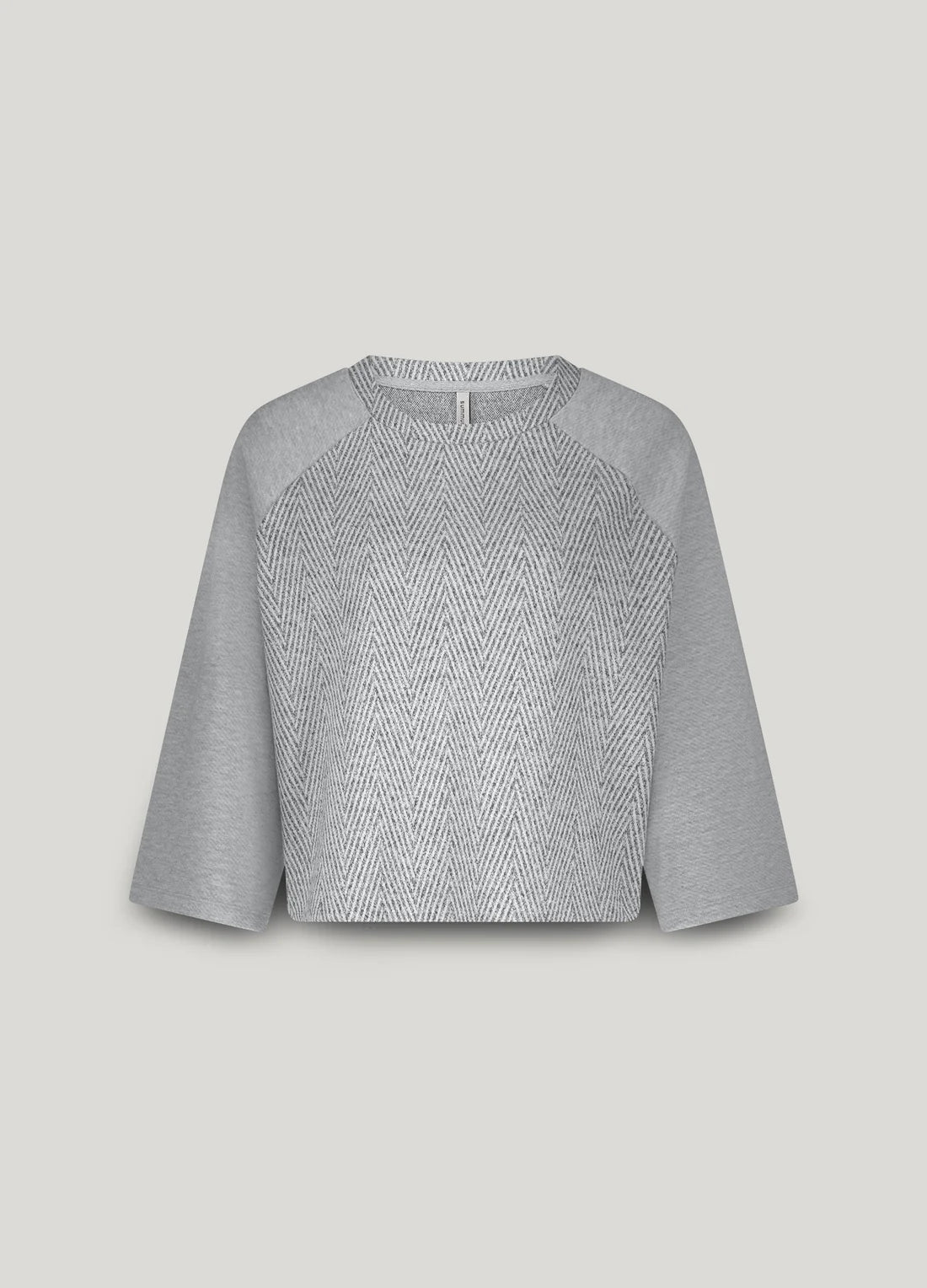 Summum Boxy Jumper with Herringbone Jacquard