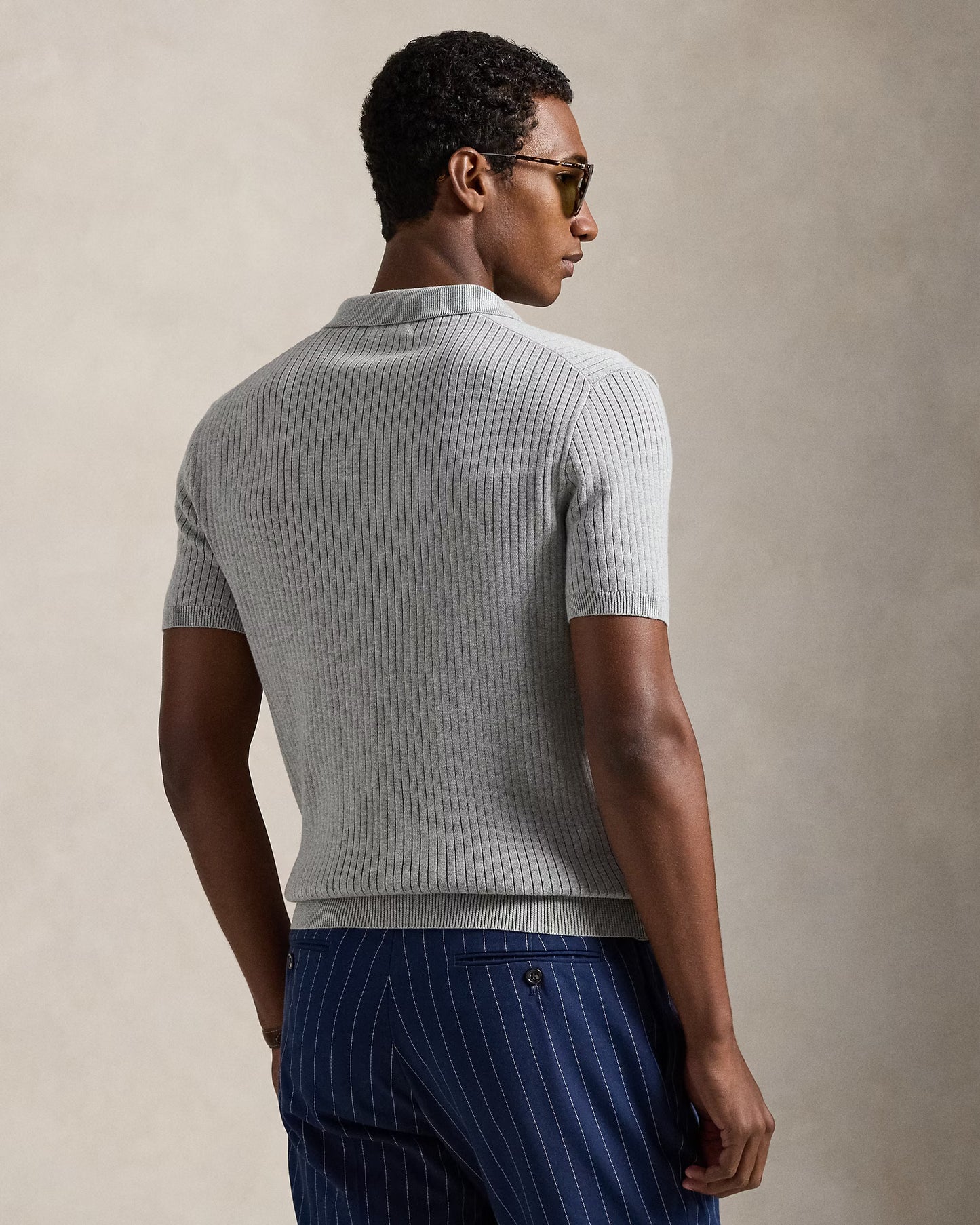 Polo Ralph Lauren Rib-Knit Cotton Johnny-Collar Sweater