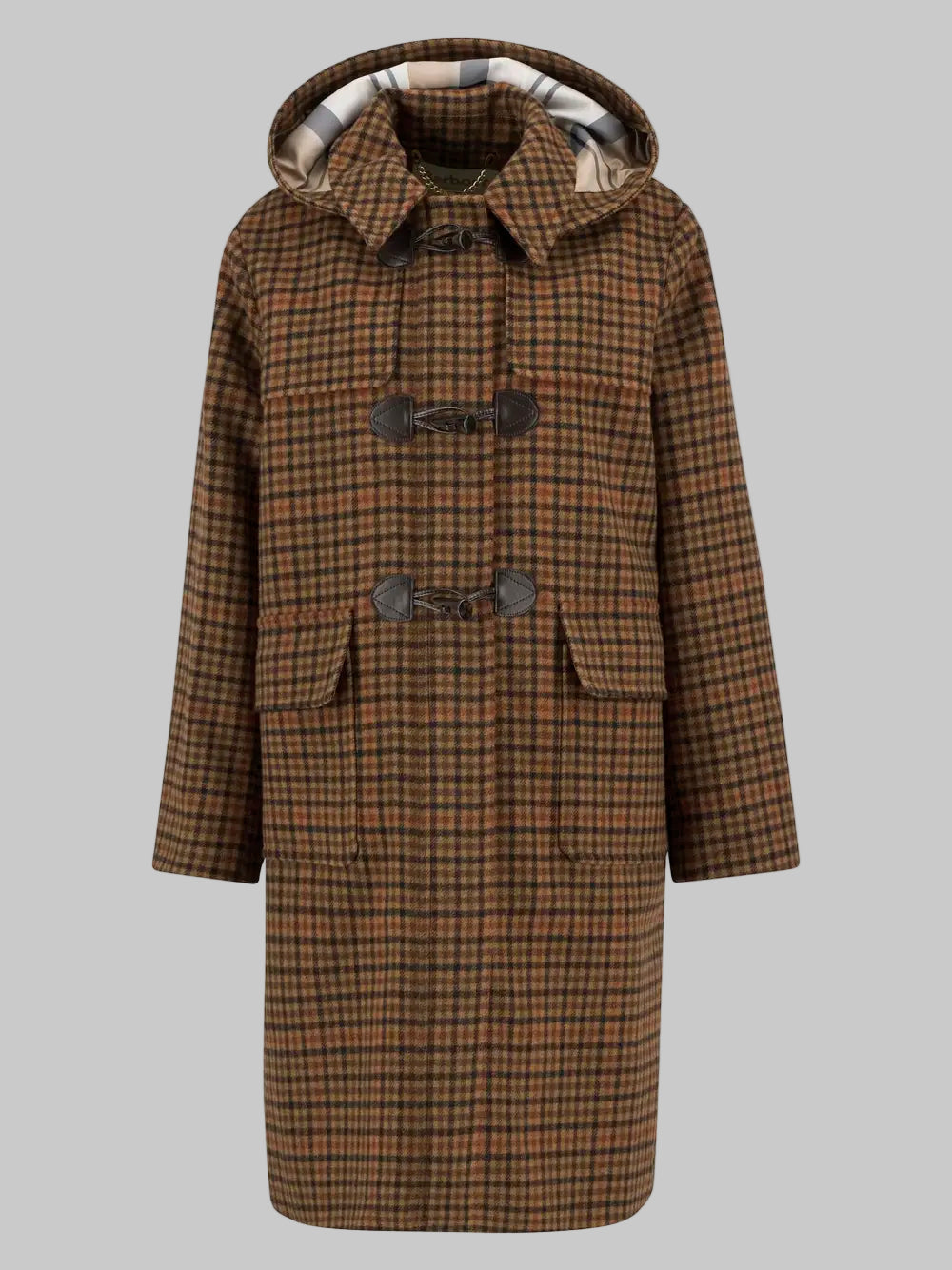 Barbour Melody Check Wool Duffle Coat