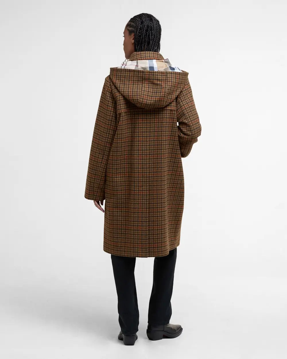 Barbour Melody Check Wool Duffle Coat