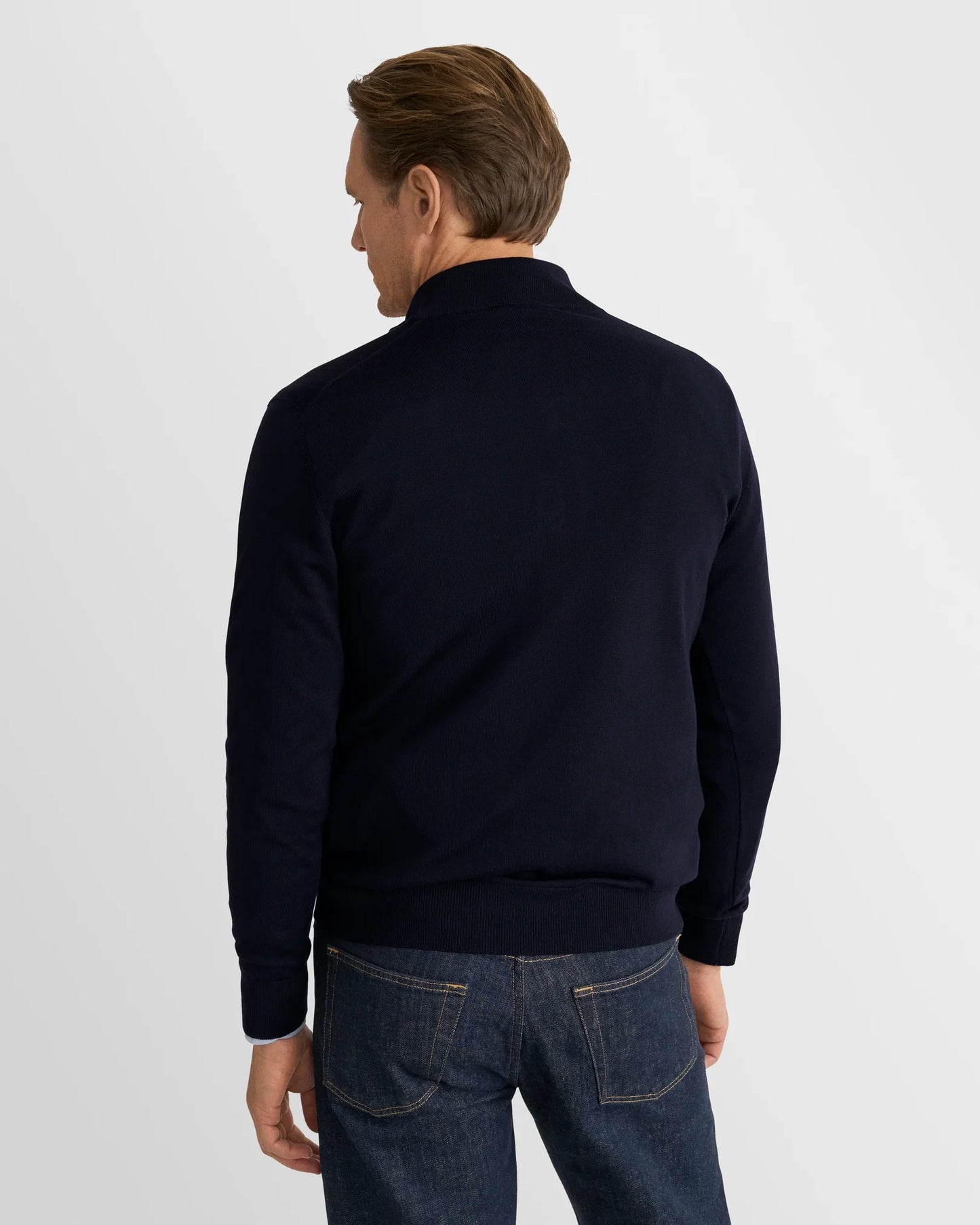 Eton Merino Quarter Zip Knit Sweater