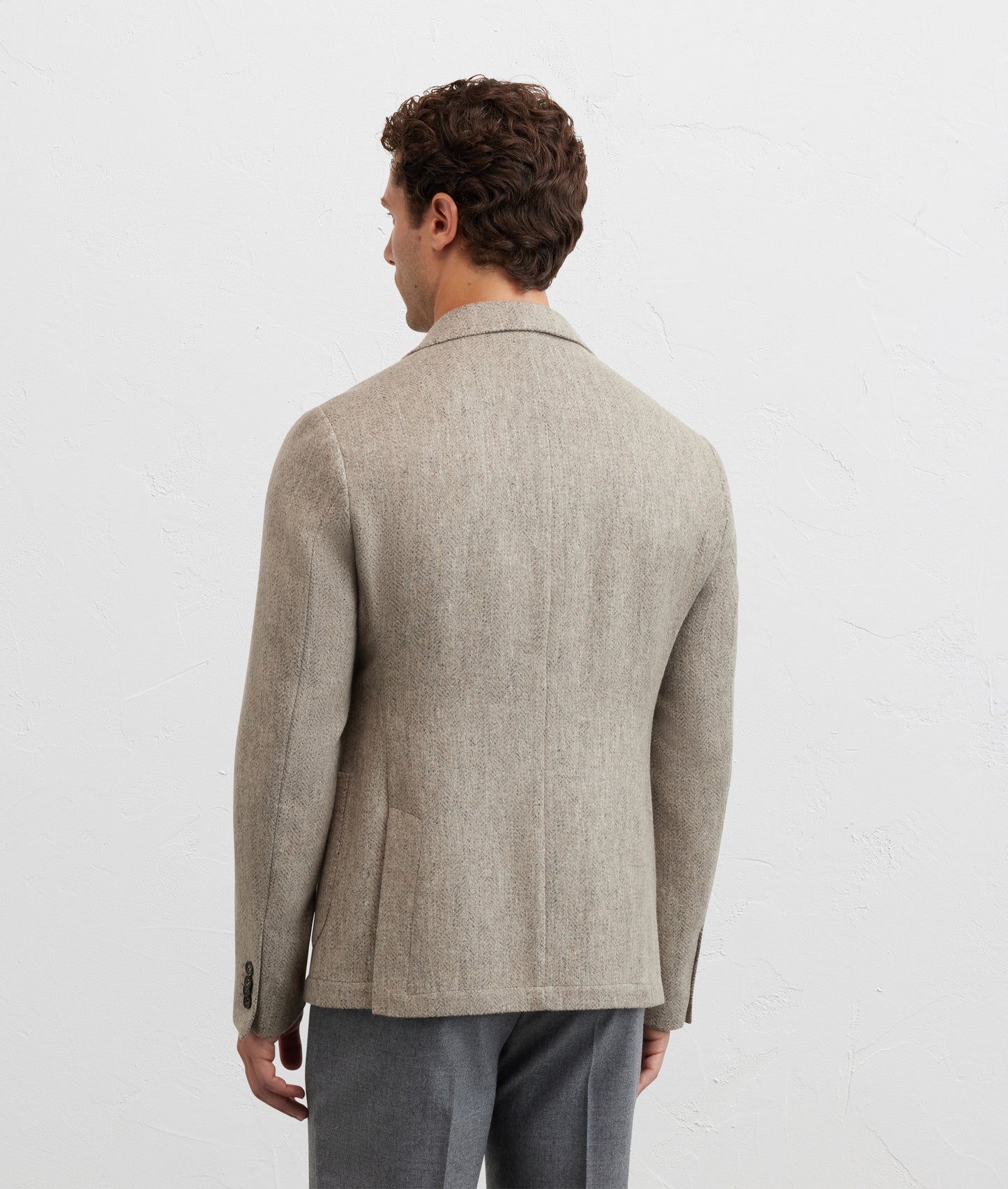 Pal Zileri Herringbone Pattern Jacket