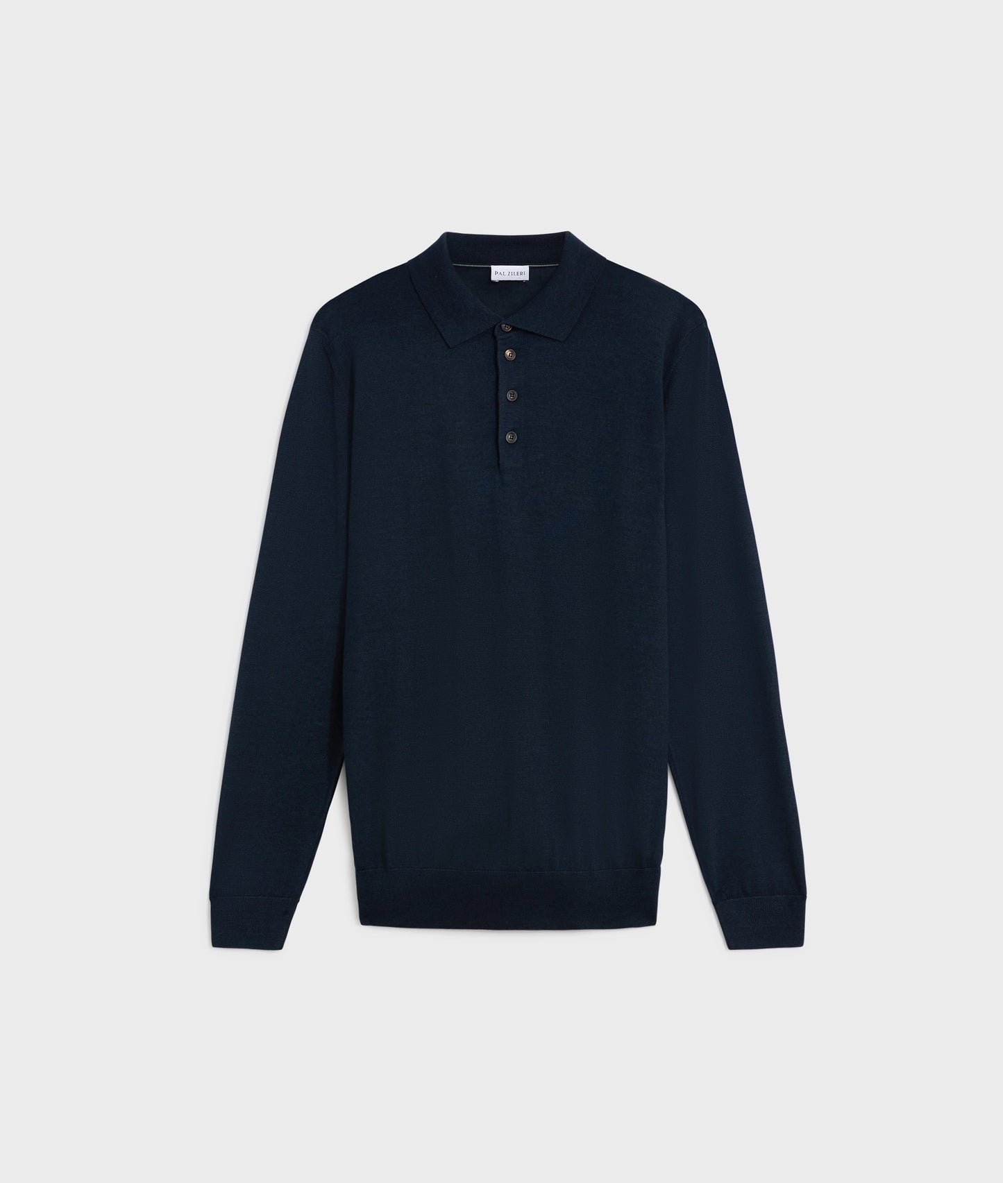 Pal Zileri Diamond Weave Polo in Knitted Virgin Wool & Silk