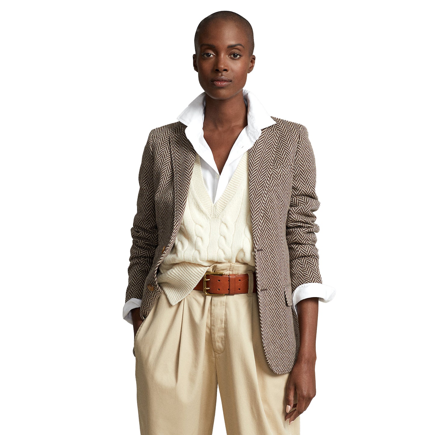 Polo Ralph Lauren Herringbone Double-Knit Jacquard Blazer