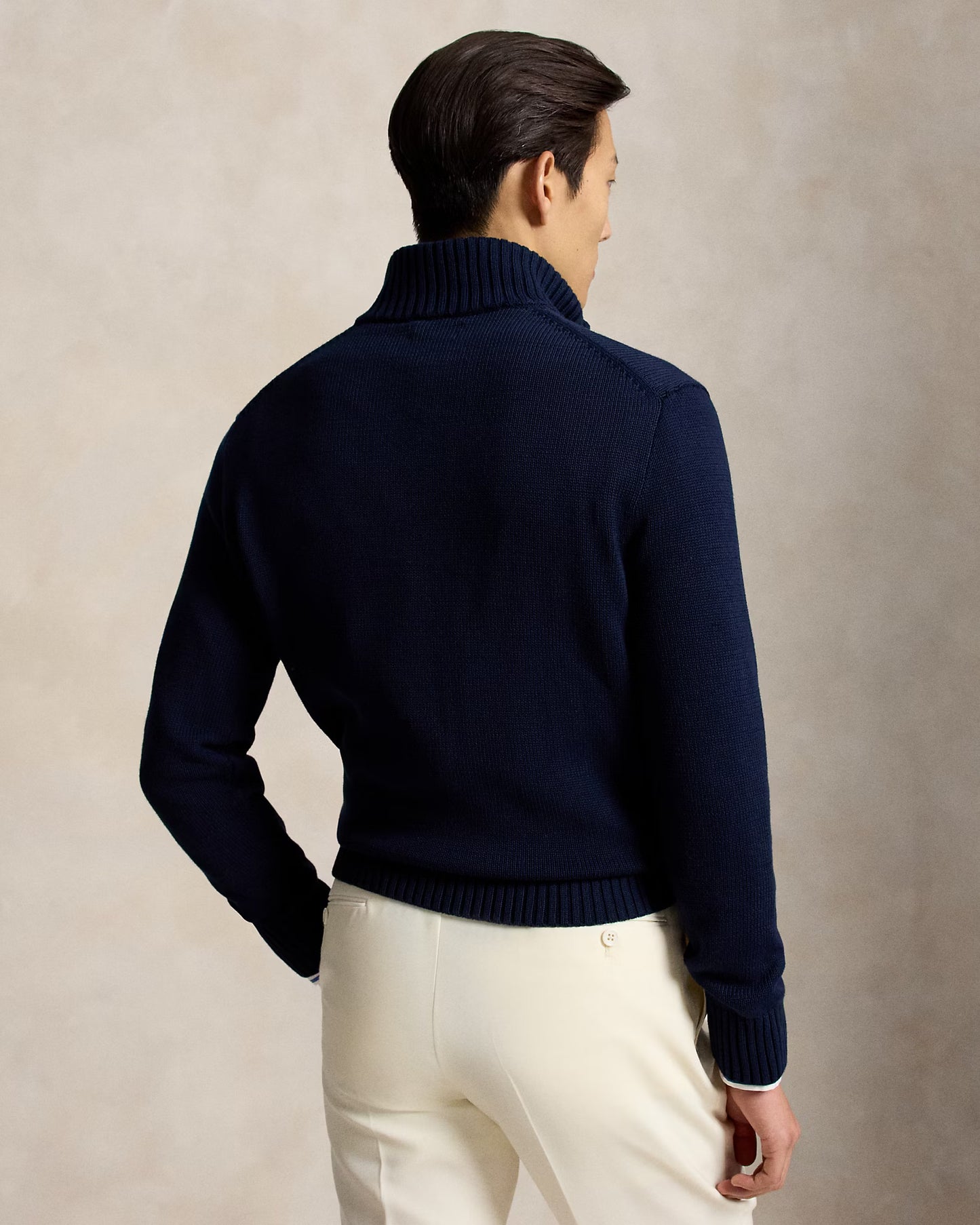Polo Ralph Lauren Quarter-Zip Cotton Mockneck Jumper