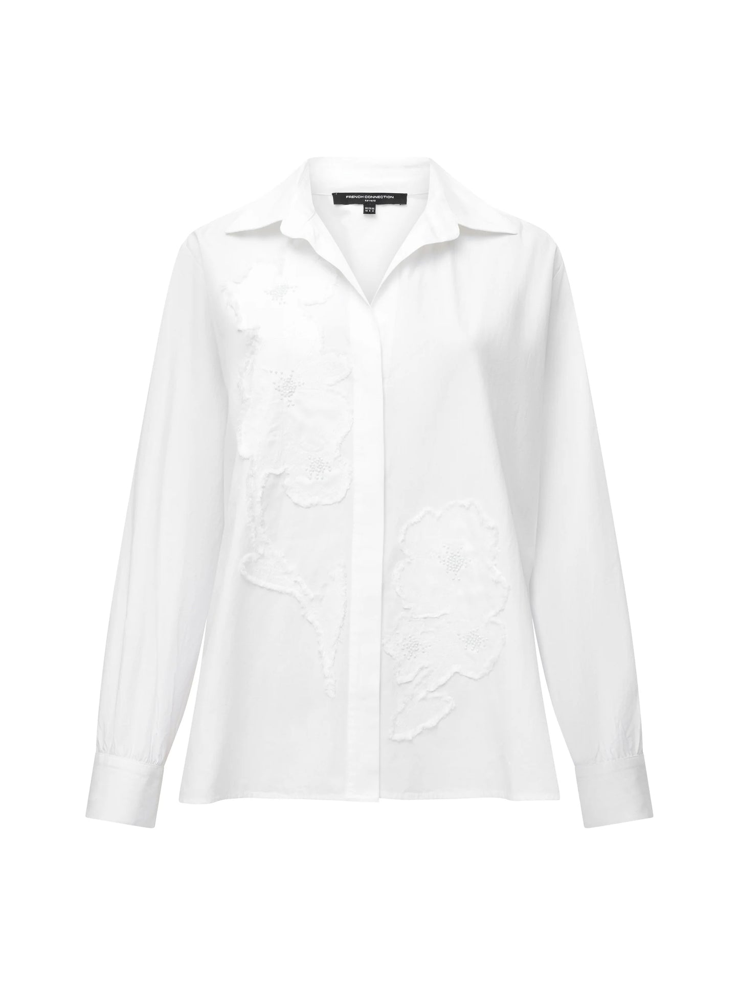 French Connection Cambria Cotton Embellished Shirt