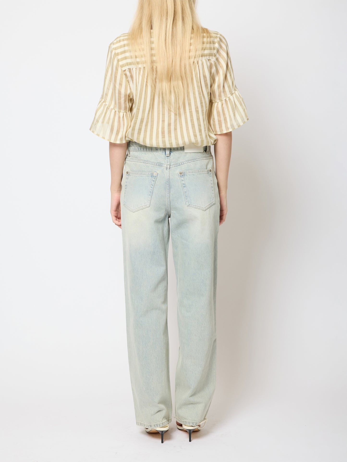 French Connection Adeline Striped Gathered Top