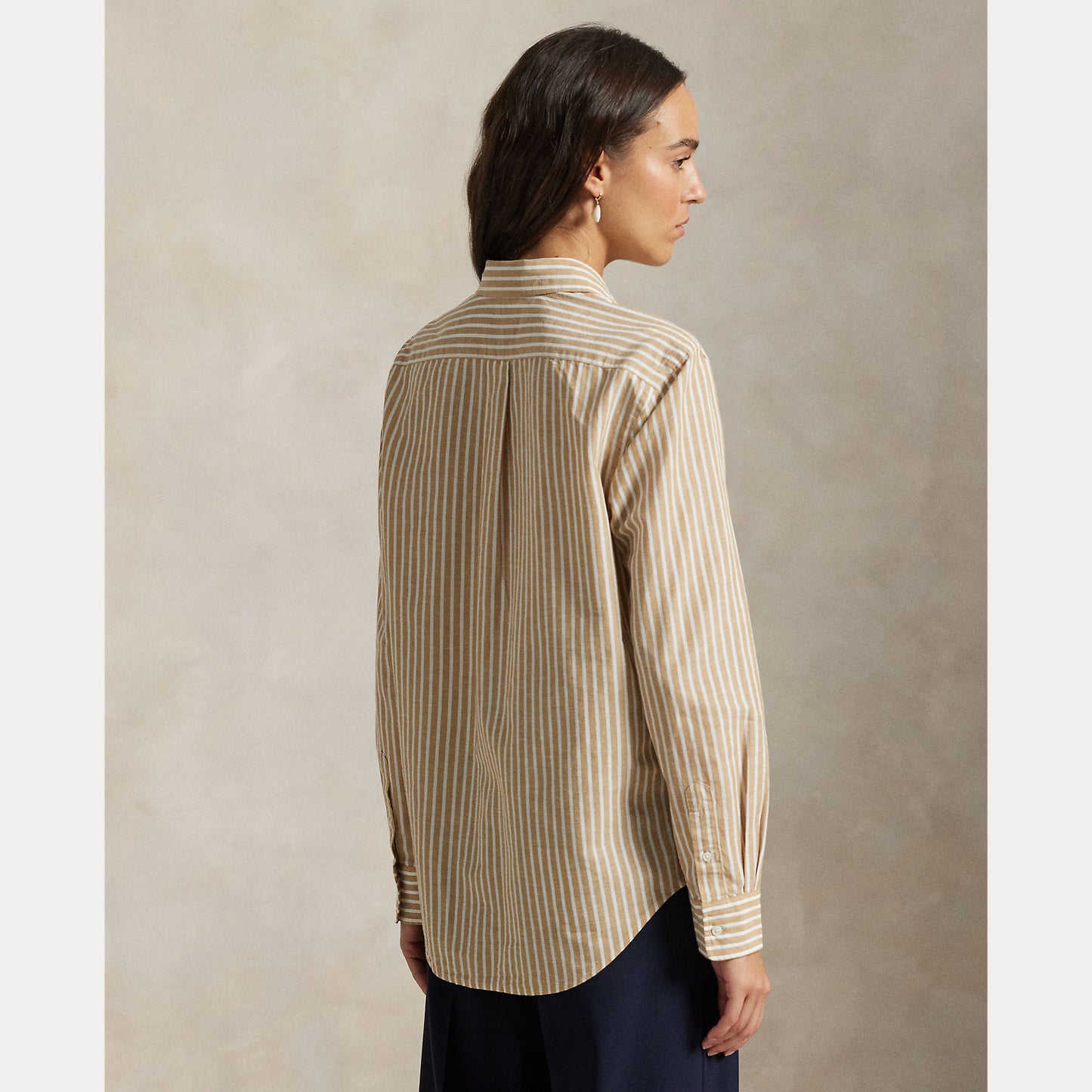 Polo Ralph Lauren Classic Fit Striped Cotton-Linen Shirt