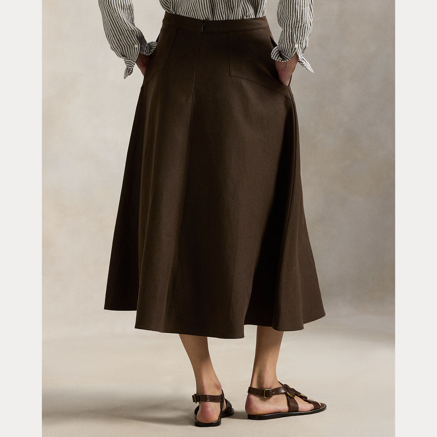 Polo Ralph Lauren Panelled Hemp A-Line Skirt