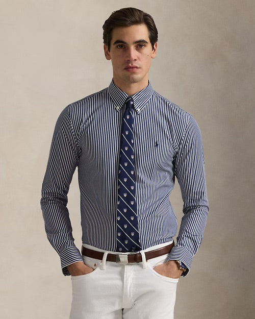 Polo Ralph Lauren Custom Fit Striped Stretch Poplin Shirt