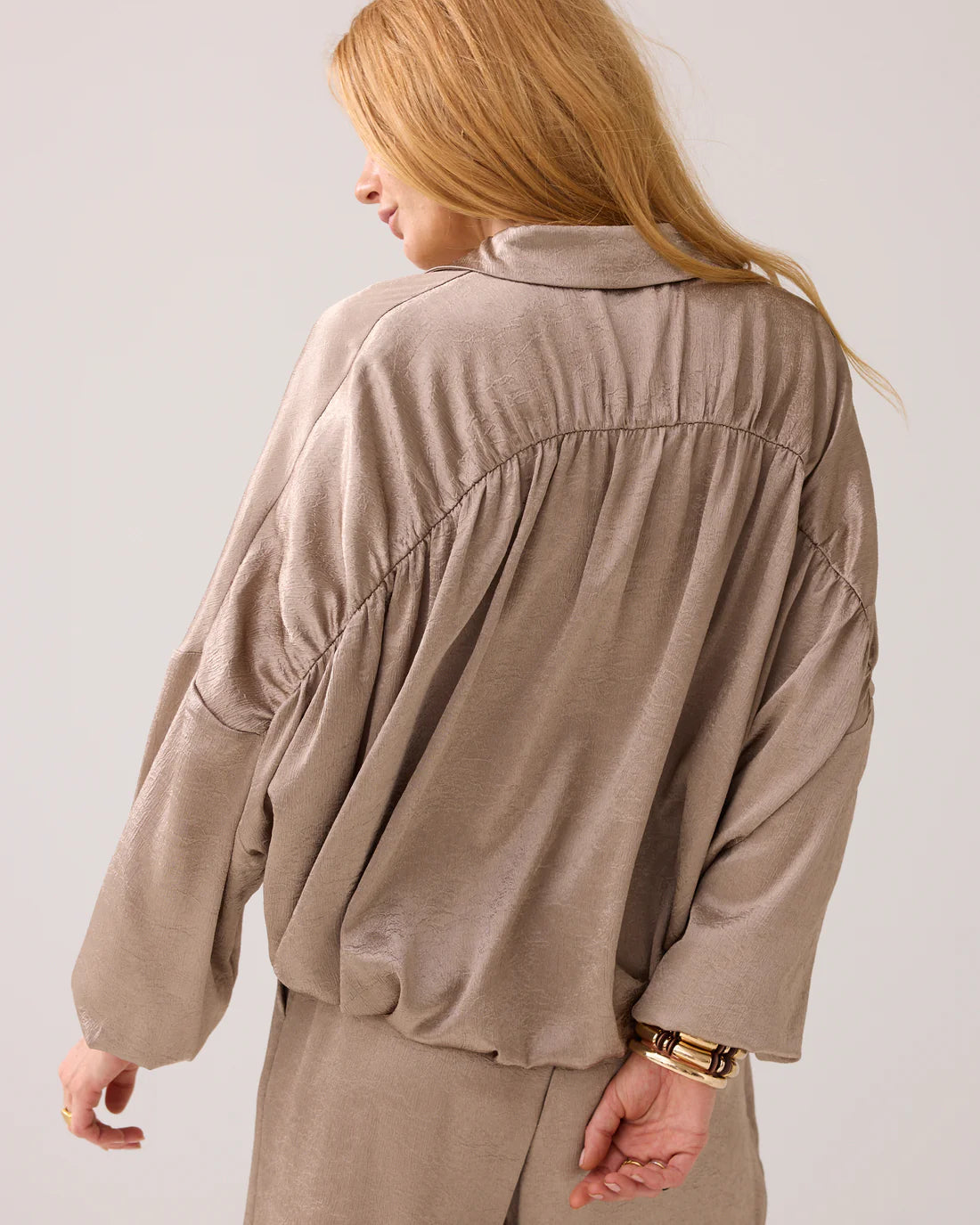 Summum Shiny Wide Blouse