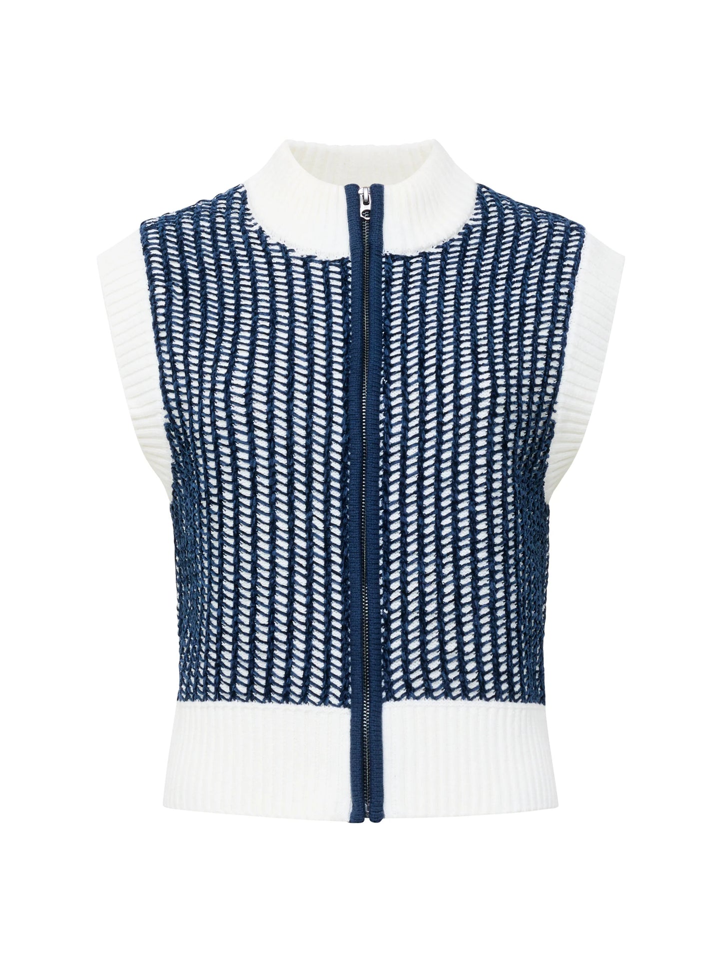 French Connection Klara Sleeveless Zip Up Jumper