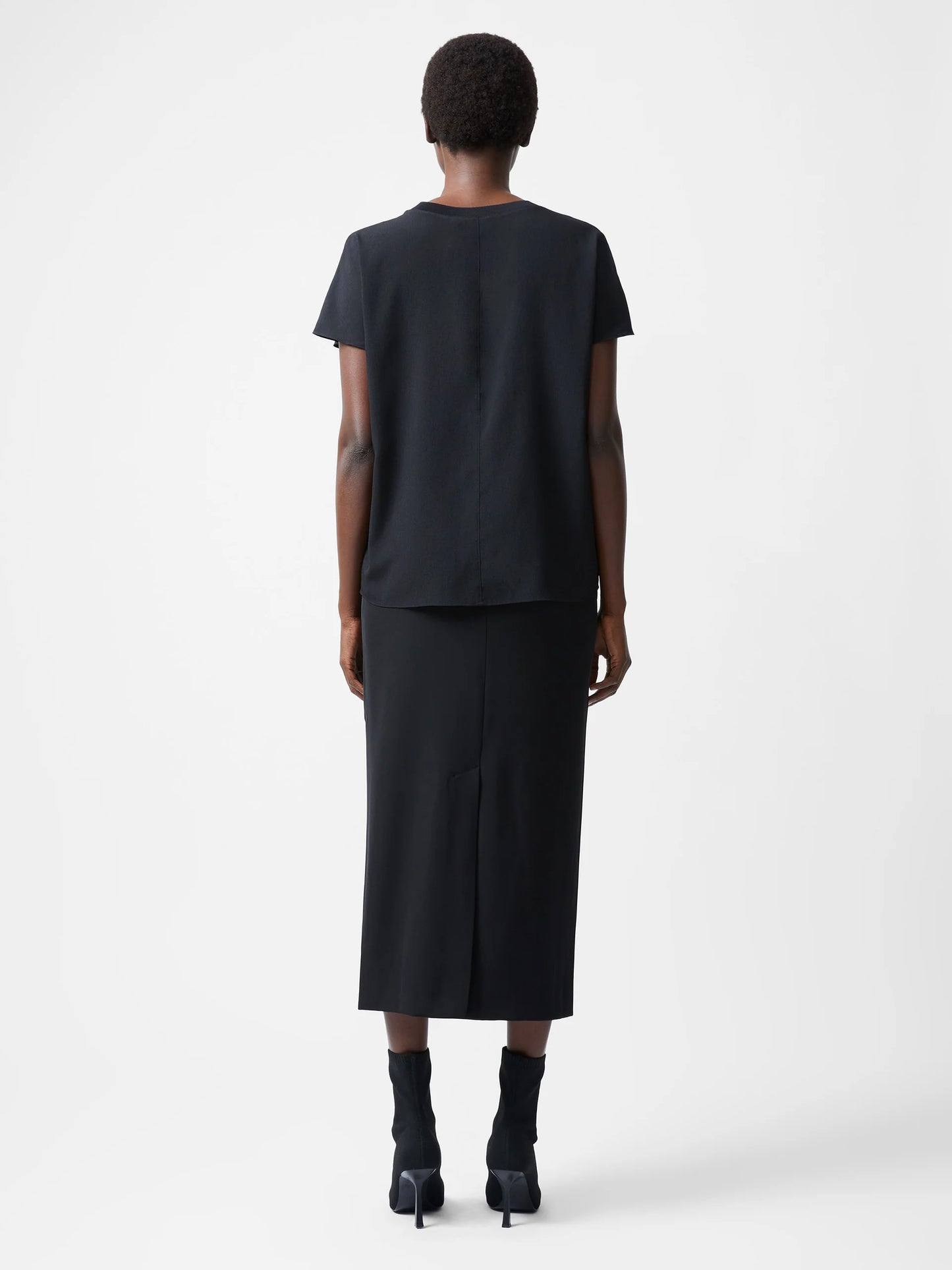 French Connection Caprina Recycled Crepe Crew Neck Top