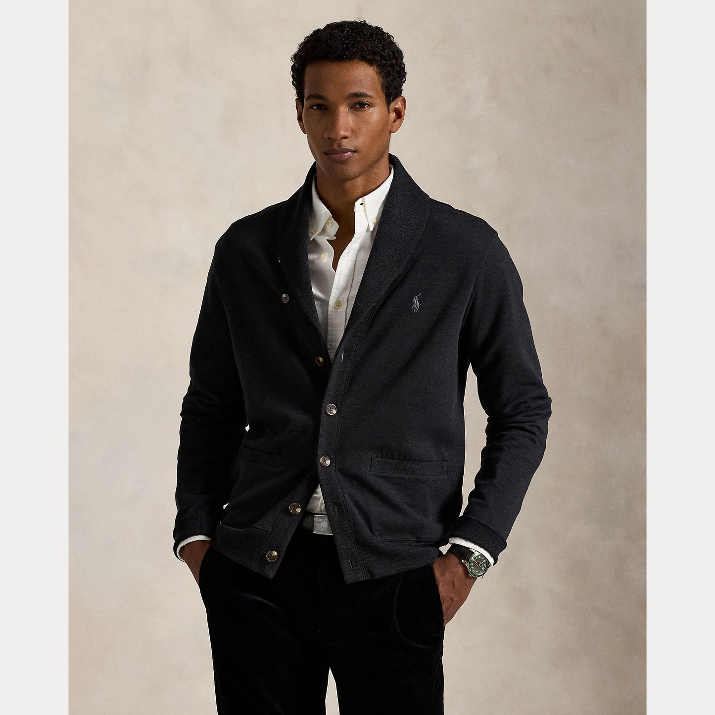 Polo Ralph Lauren Luxury Jersey Shawl-Collar Cardigan