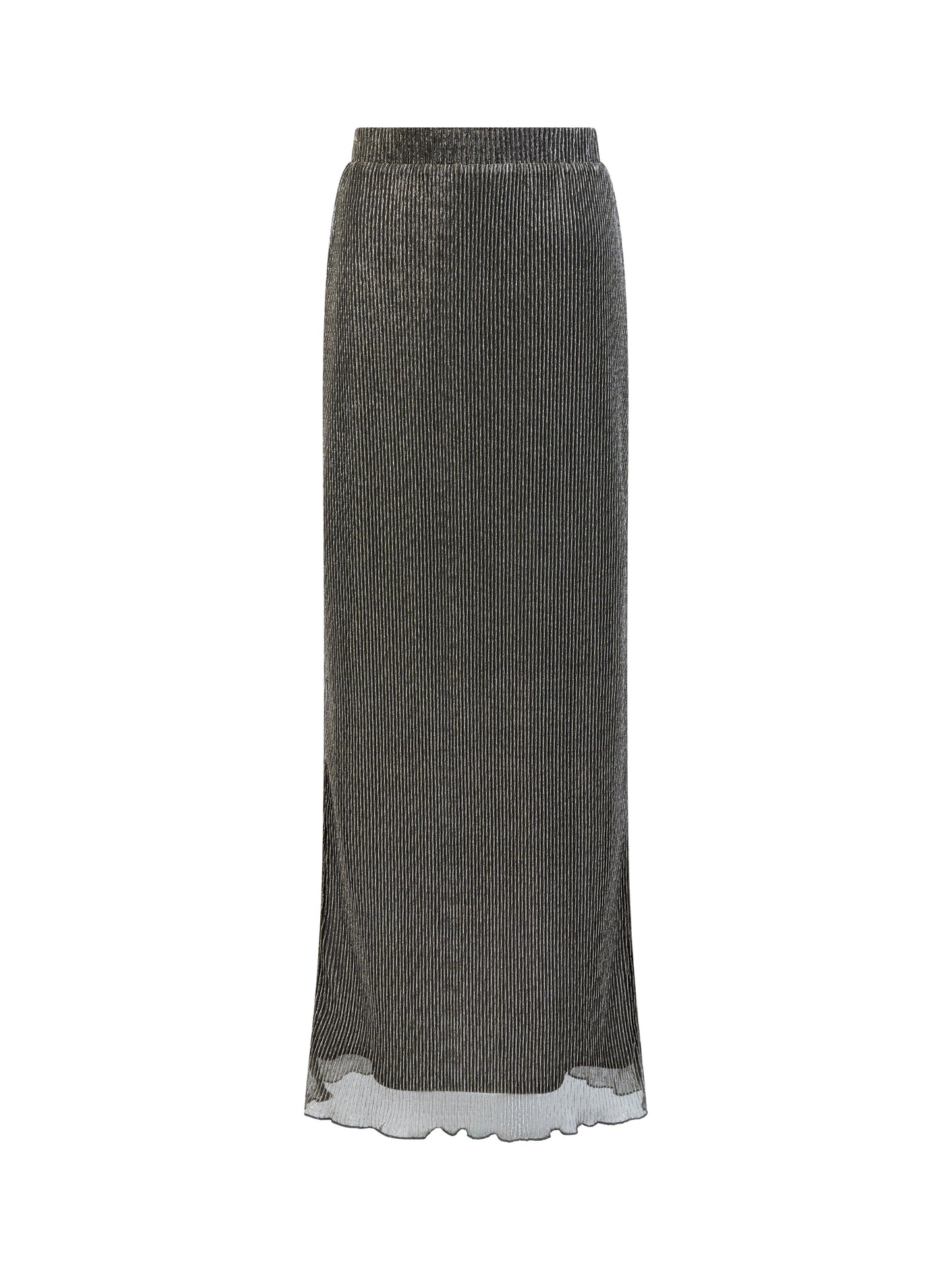 French Connection Tamy Lurex Plisse Midi Skirt