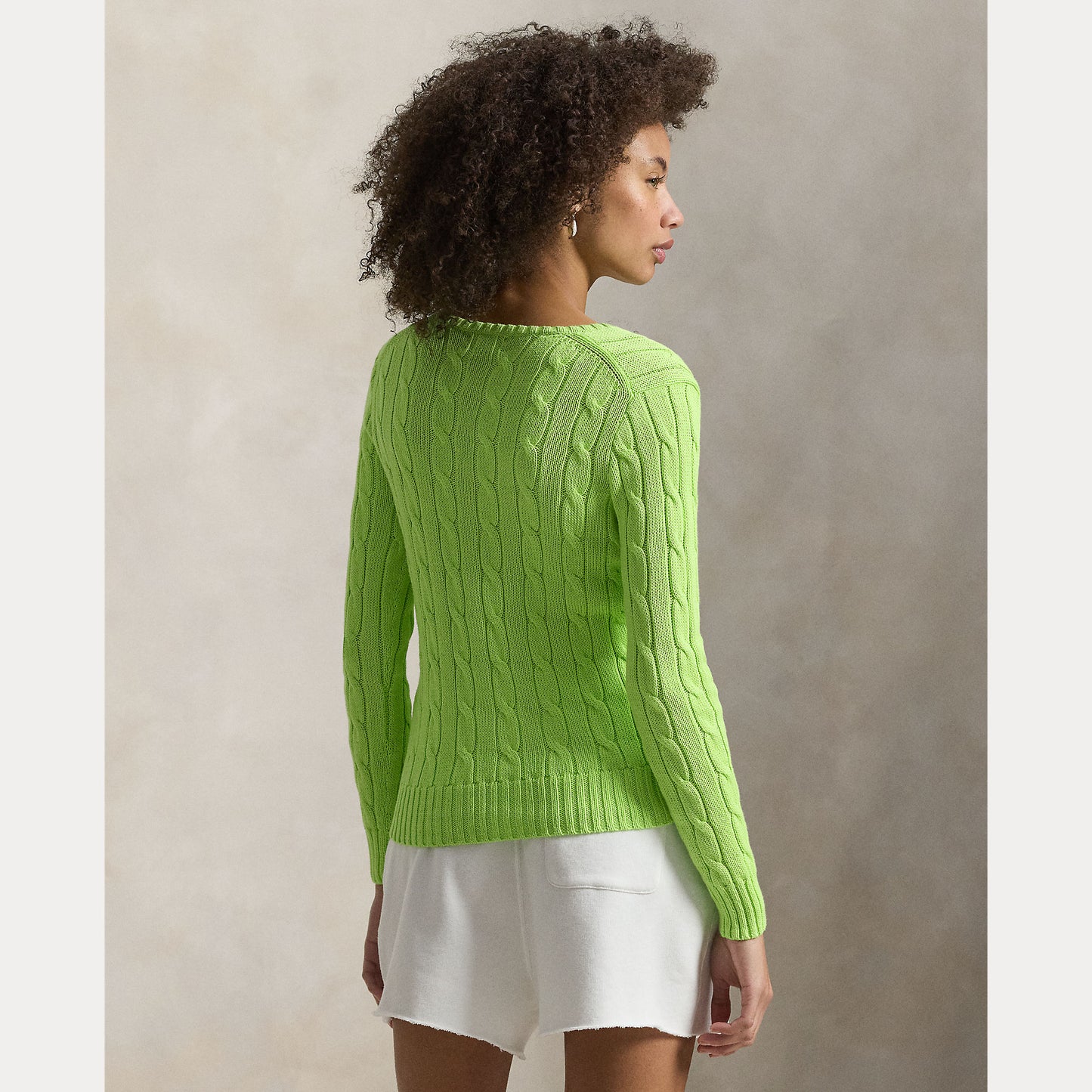 Polo Ralph Lauren Cable Knit Cotton V-Neck Sweater