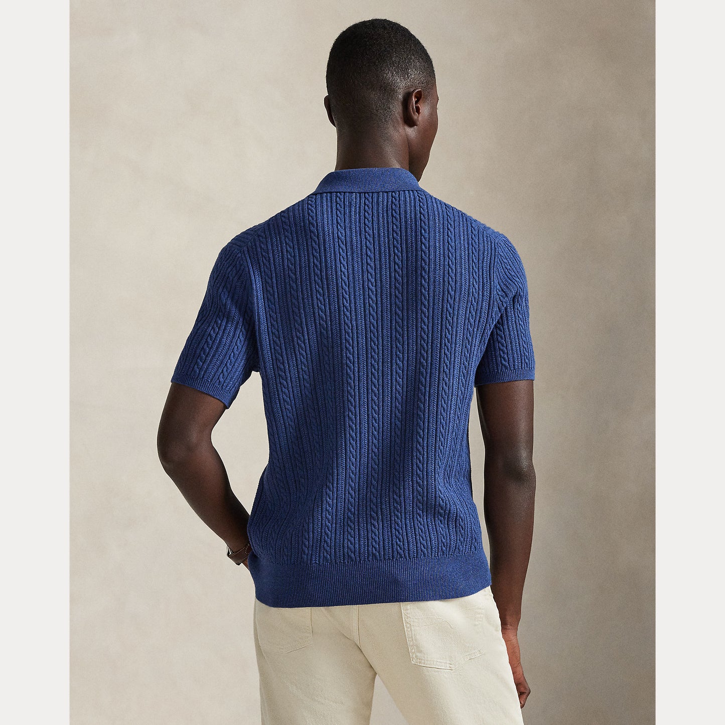 Polo Ralph Lauren Cable-Knit Cotton Polo Sweater
