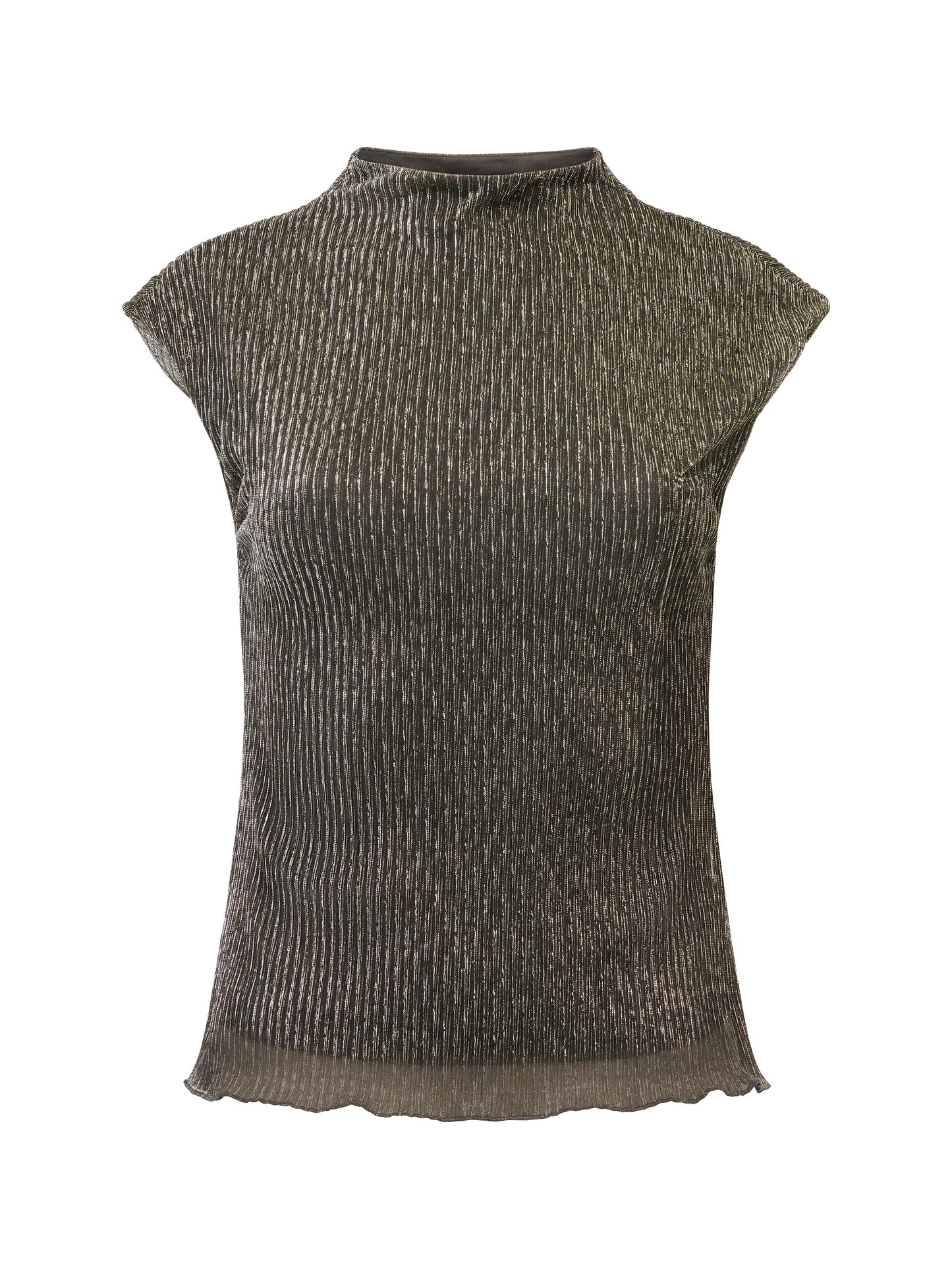 French Connection Tamy Lurex Plisse Sleeveless Top