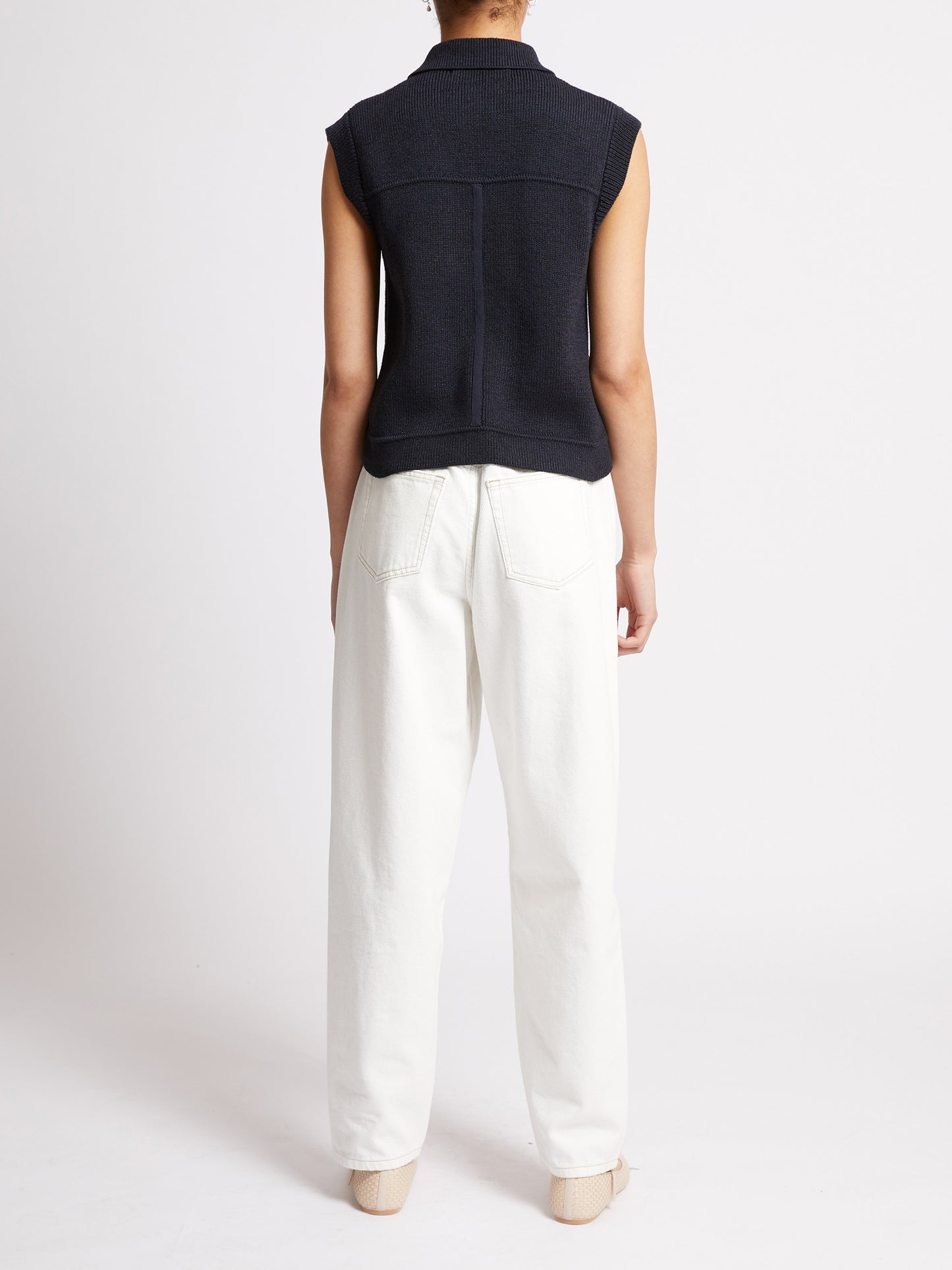 French Connection Roland Knit Collared Gilet