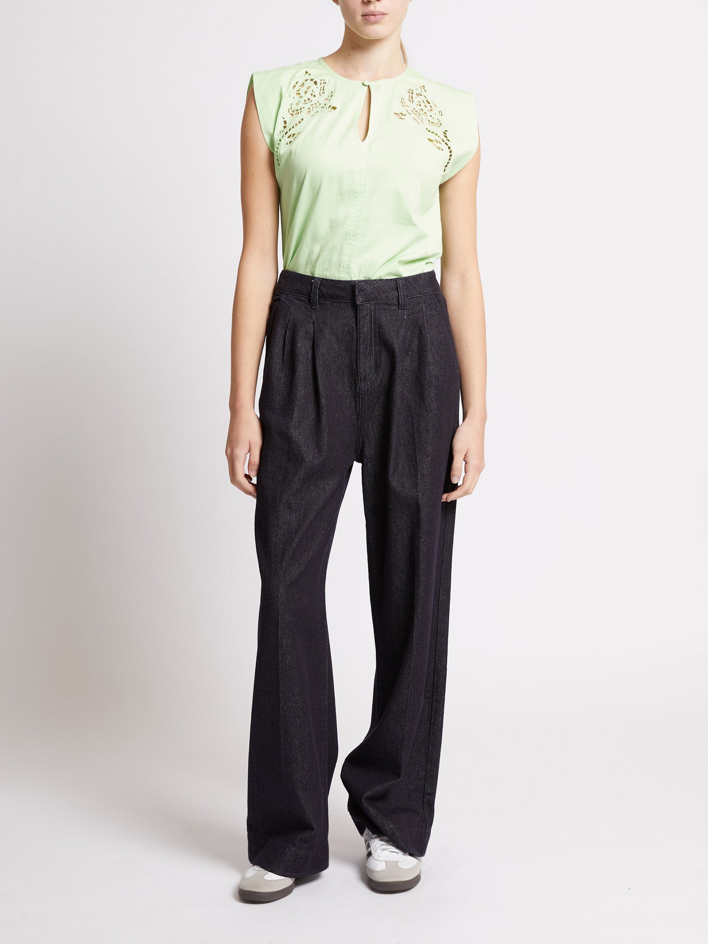 French Connection Fletcher Wide Leg Denim