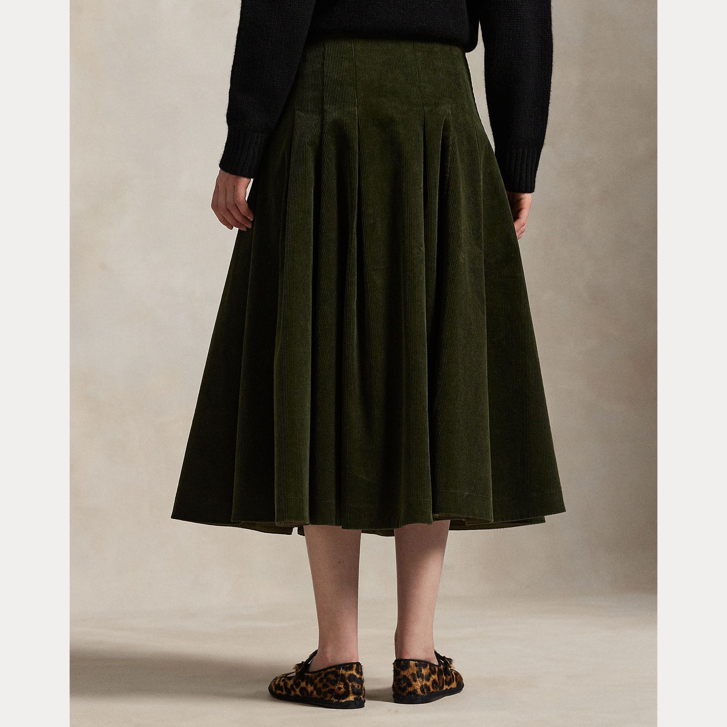 Polo Ralph Lauren Pleated Corduroy Skirt