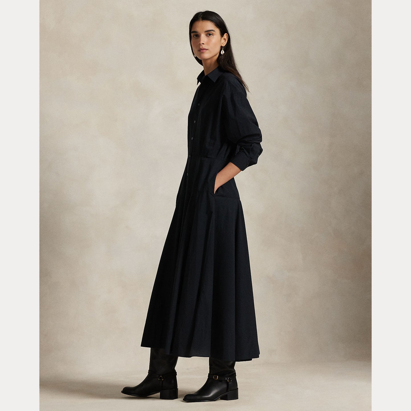Polo Ralph Lauren Panelled Cotton Canvas Shirt Dress