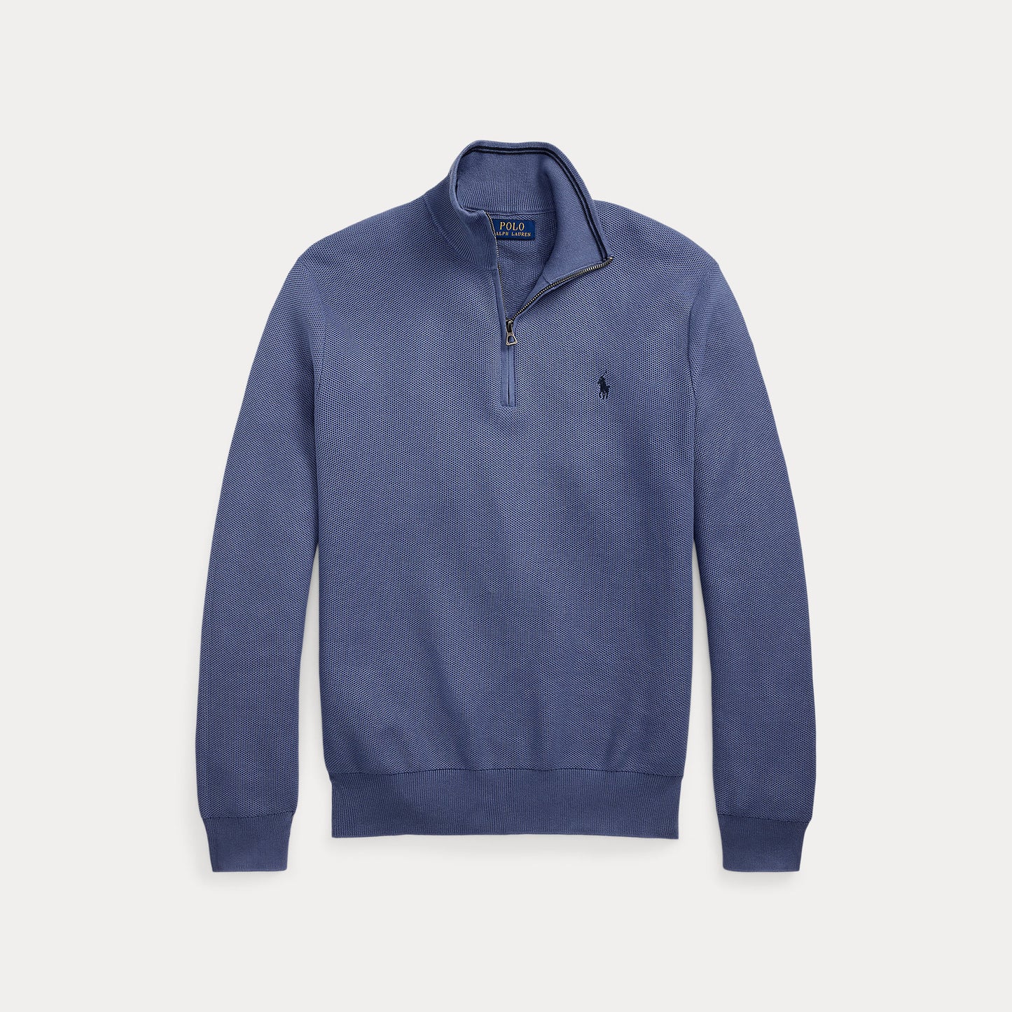 Polo Ralph Lauren Mesh Knit Cotton Quarter Zip Sweater