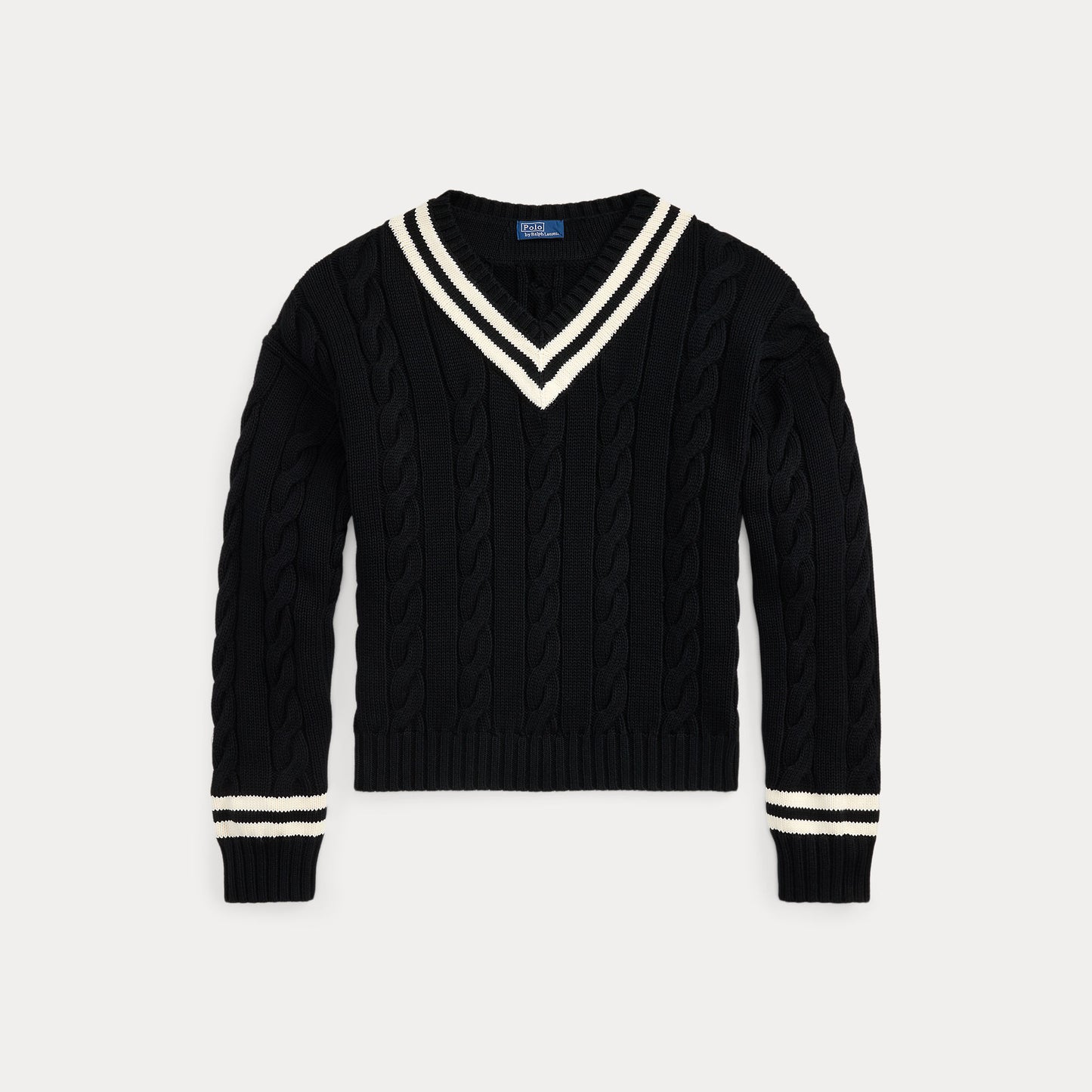 Polo Ralph Lauren Aran Knit Cotton Cricket Sweater