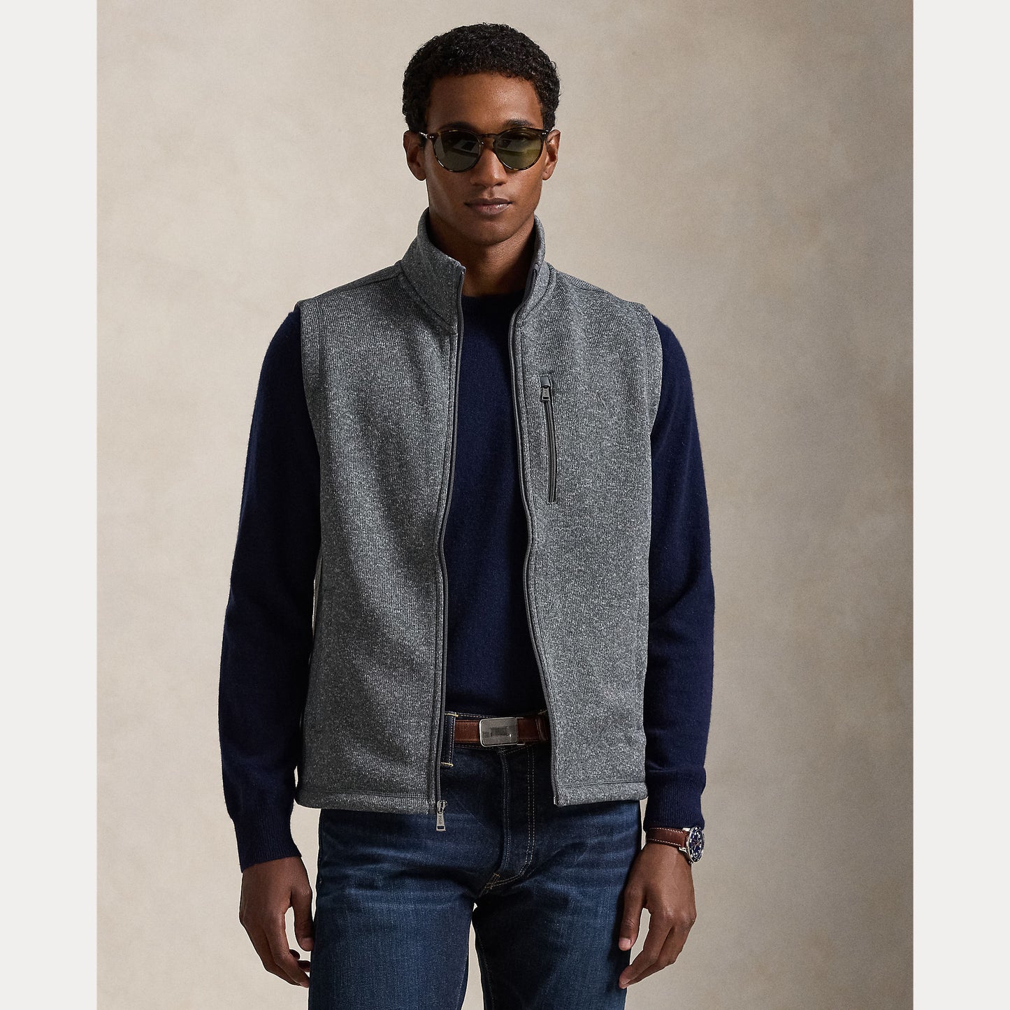 Polo Ralph Lauren Brushed Fleece Mockneck Vest