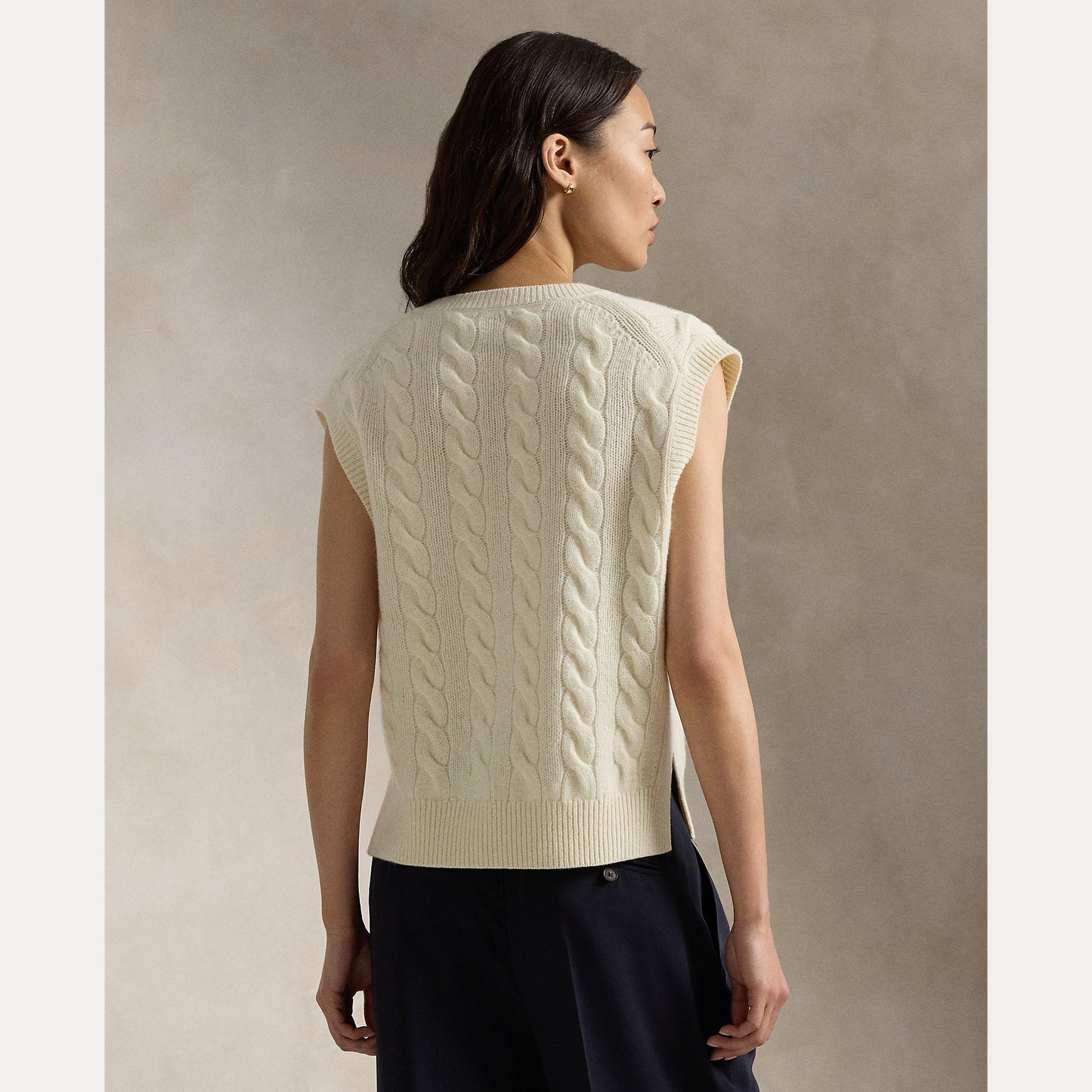 Polo Ralph Lauren Cable-Knit Wool-Cashmere Sweater Vest