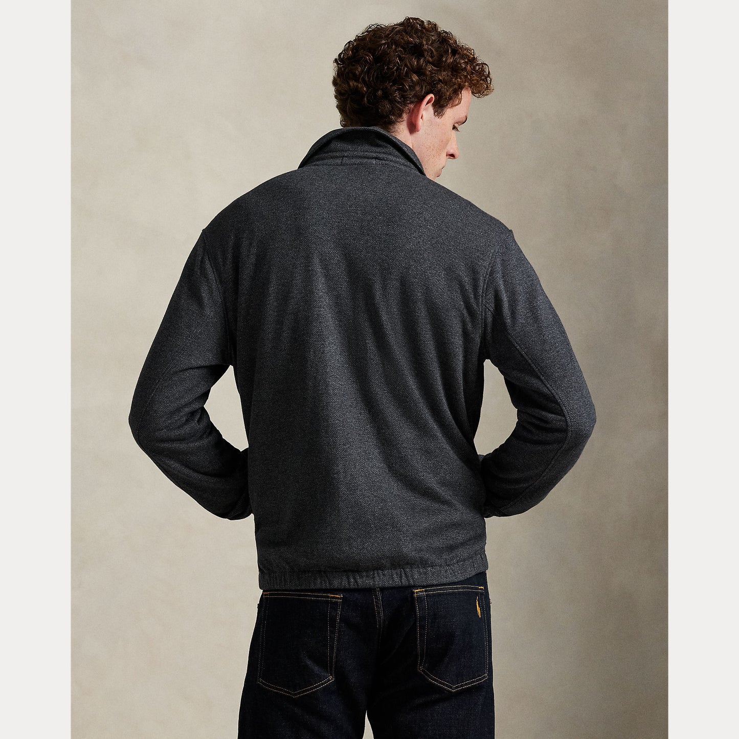 Herringbone Luxury Jersey Bomber Jacket