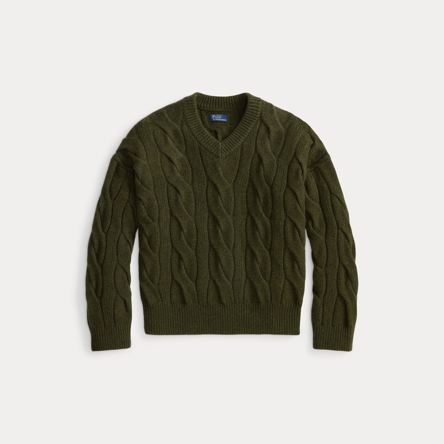 Polo Ralph Lauren Cable-Knit Wool-Cashmere V-Neck Jumper