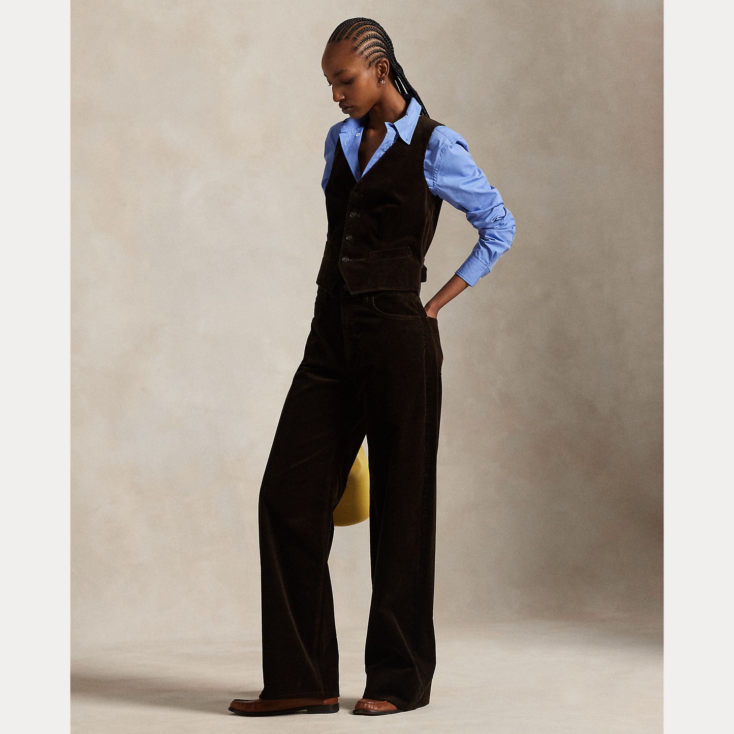Polo Ralph Lauren Cotton Corduroy Wide Leg Pant