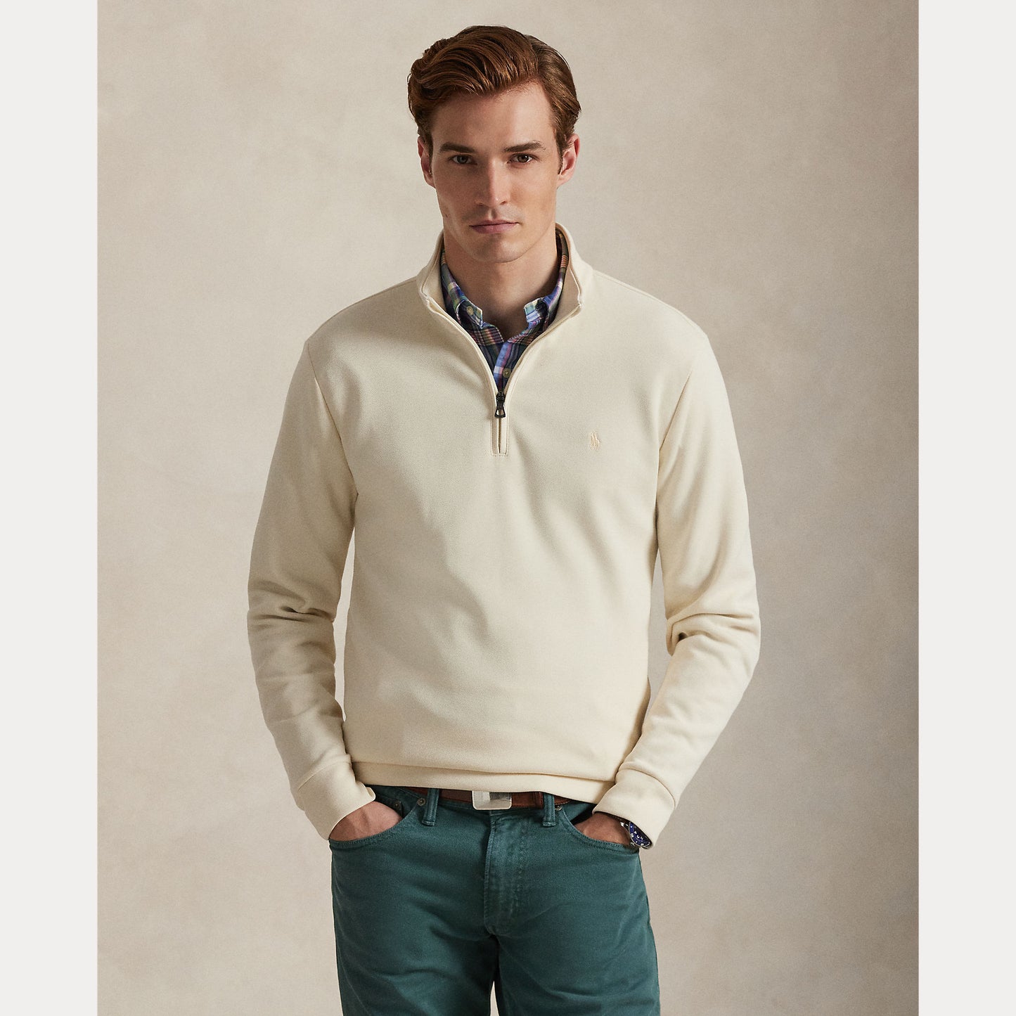 Double Knit Mockneck Pullover